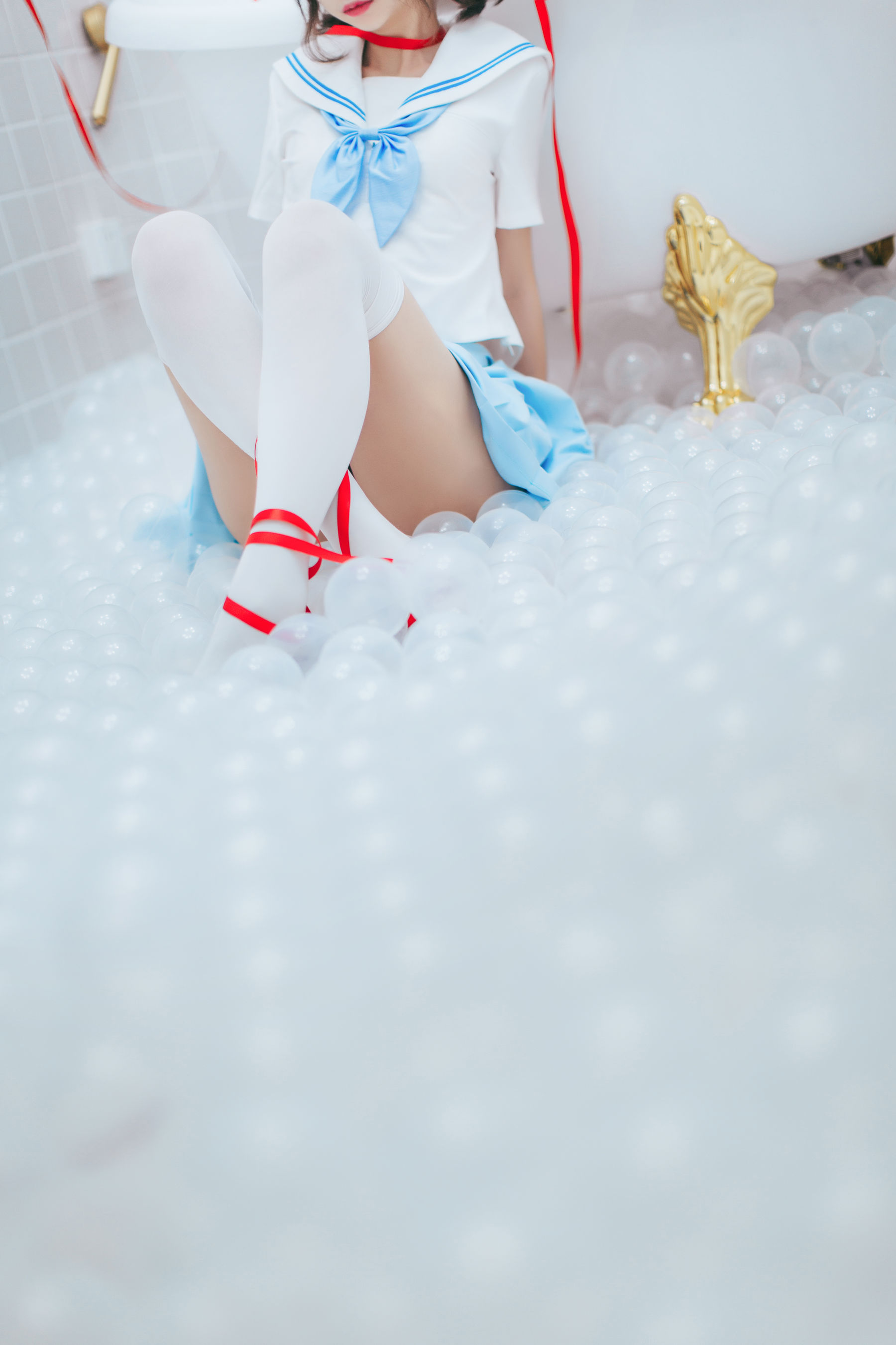 [Cosplay写真] 疯猫ss - 浴室JK