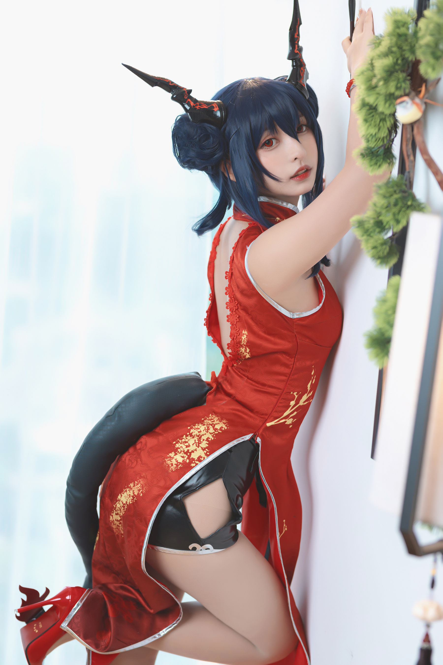 [Cosplay写真] 萝莉神楽坂真冬 - 旗袍魔女