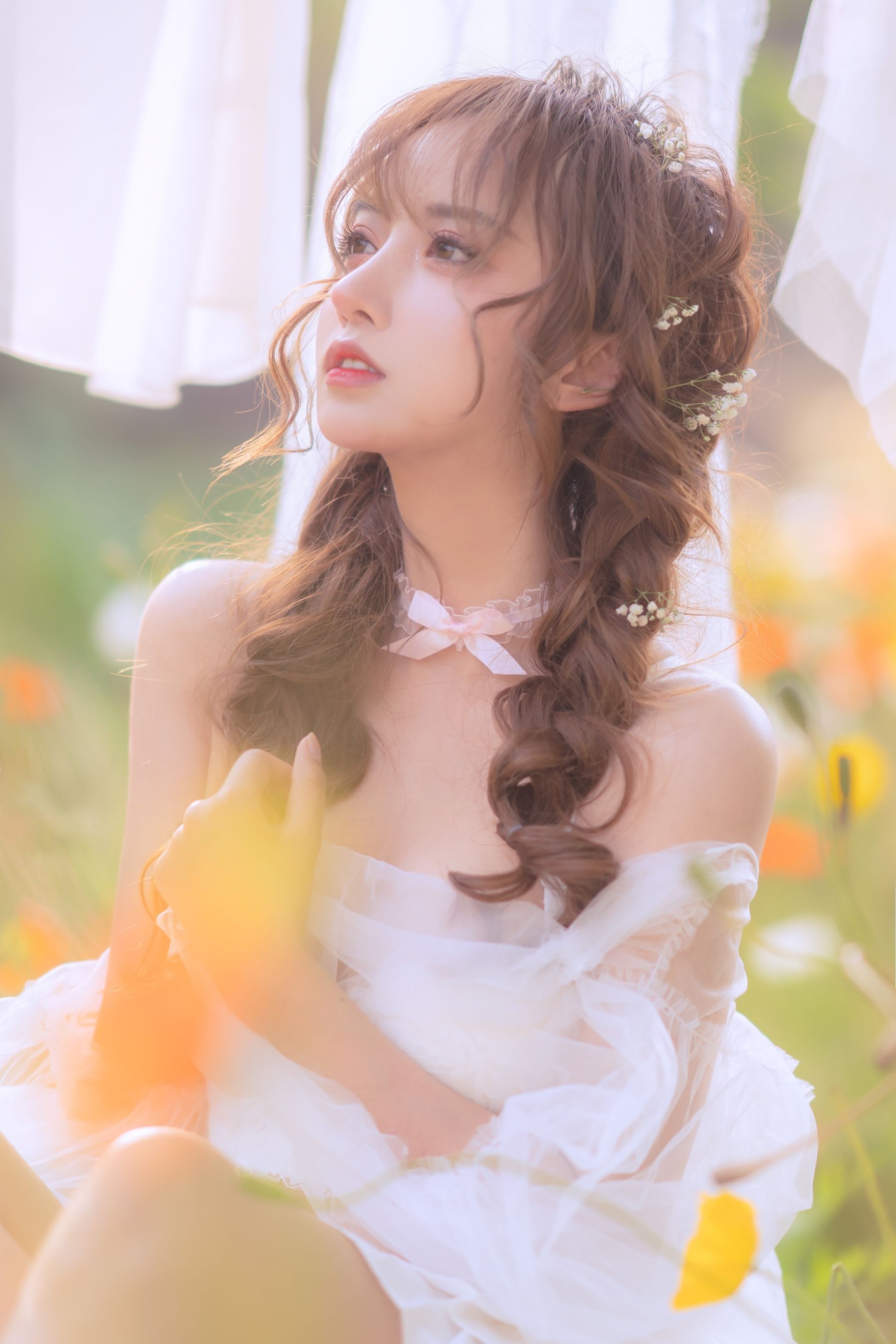 [网红COSER写真] 斗鱼米线线sama写真 - 夏日限定 晒衣服