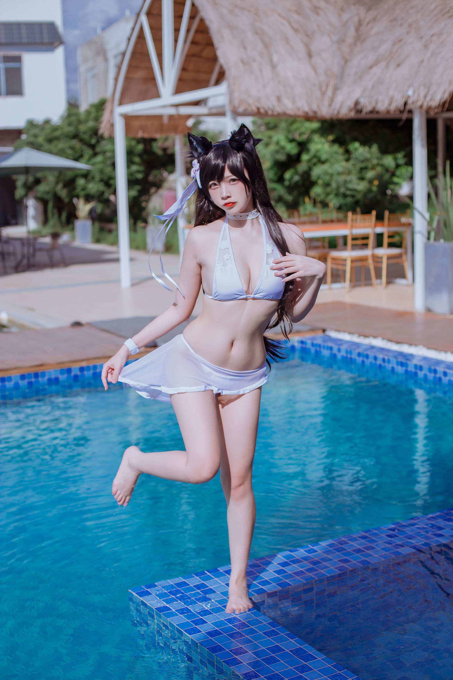 [网红COSER] 人气Coser二佐Nisa - 犬之眷之碧蓝爱宕 泳装