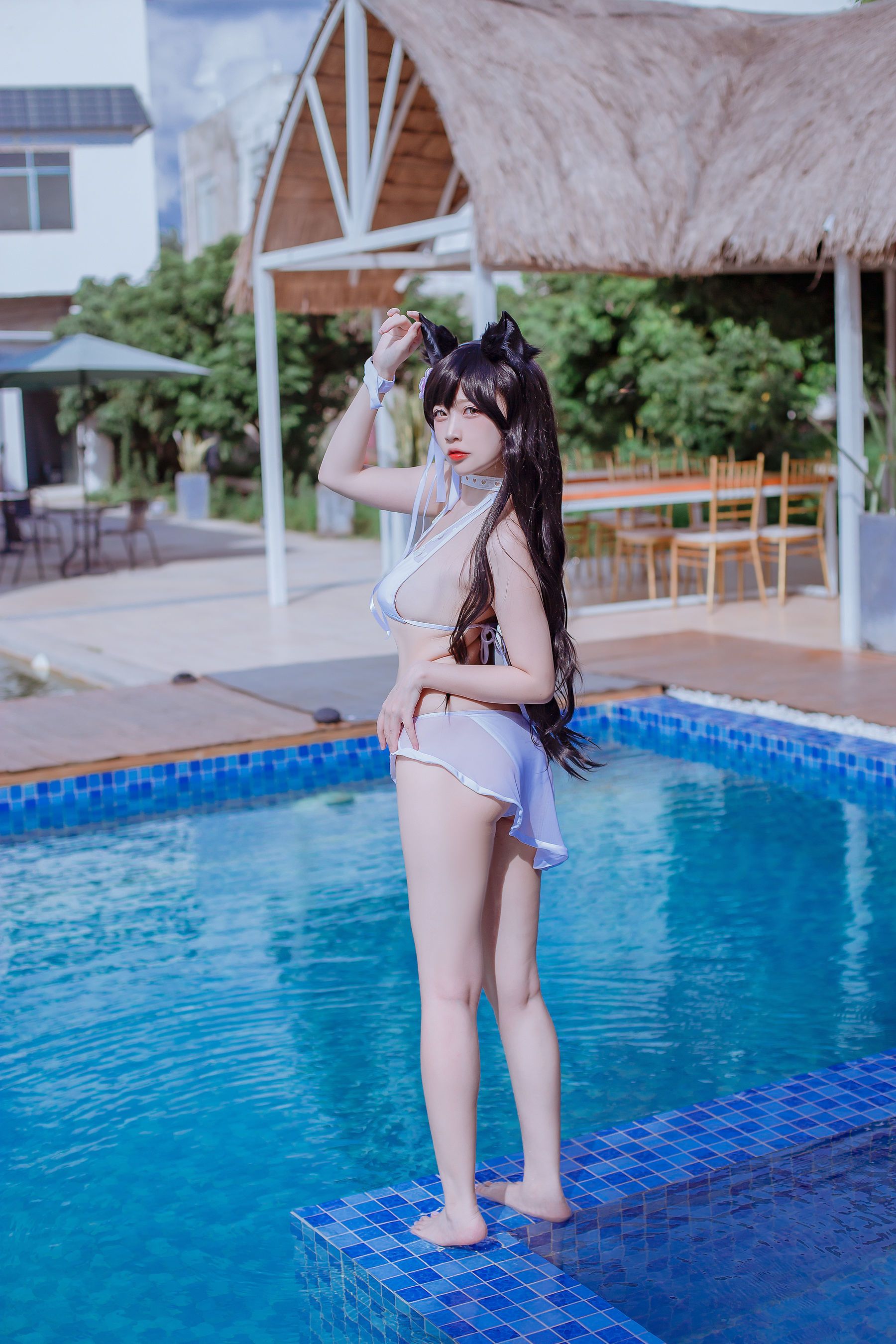 [网红COSER] 人气Coser二佐Nisa - 犬之眷之碧蓝爱宕 泳装