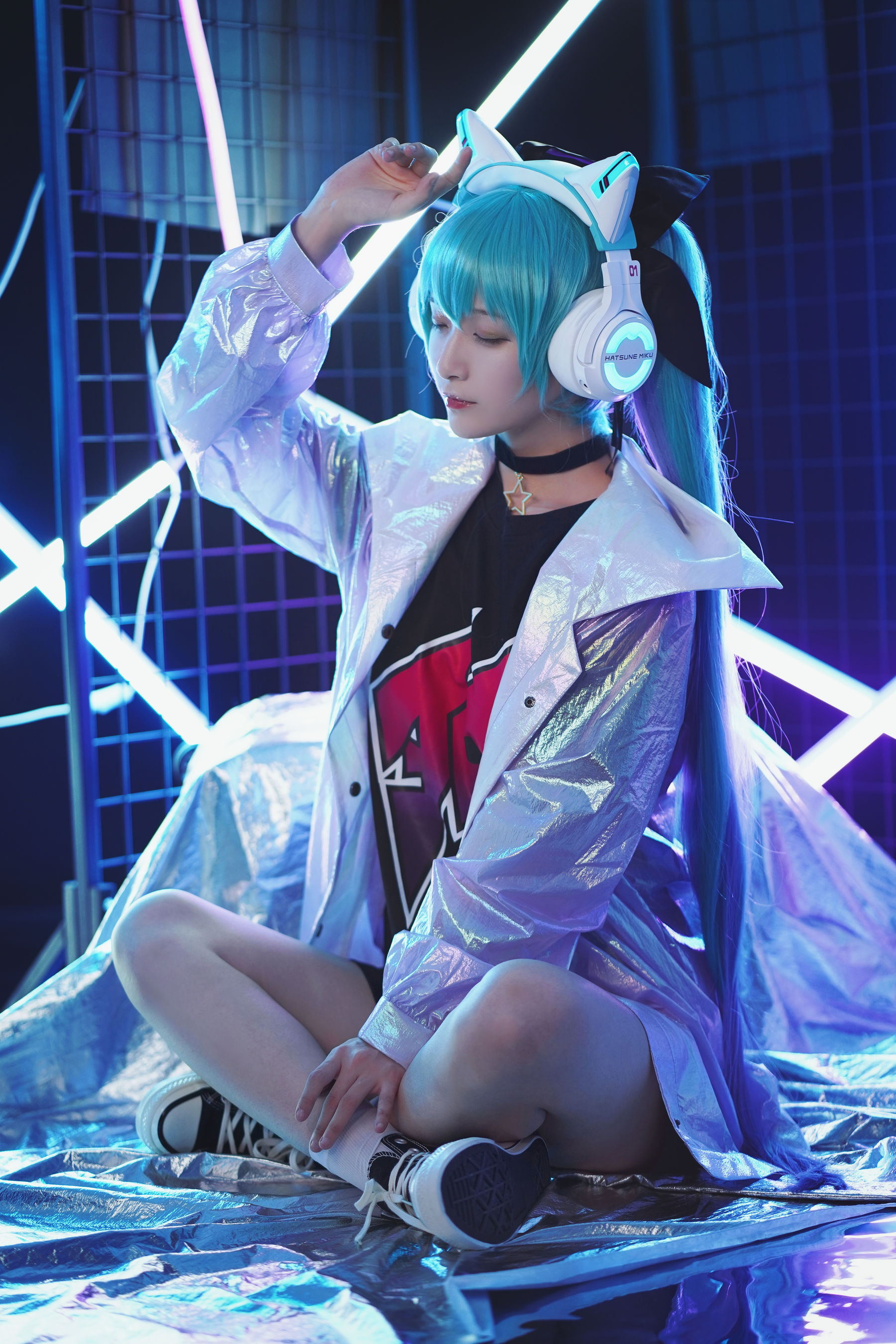 [Cosplay写真] 动漫博主铁板烧鬼舞w - 妖舞耳机miku