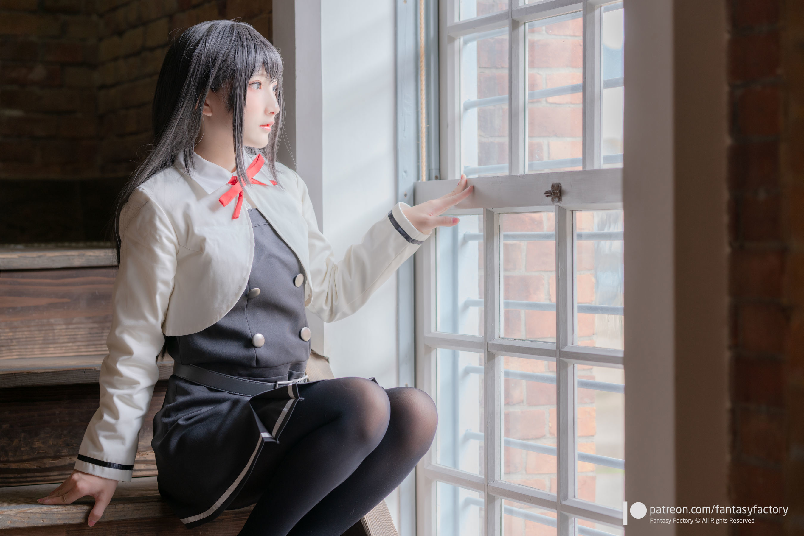 [COS福利] 小丁Cosplay 2020.01 [Fantasy Factory] 黑丝 和服 JK