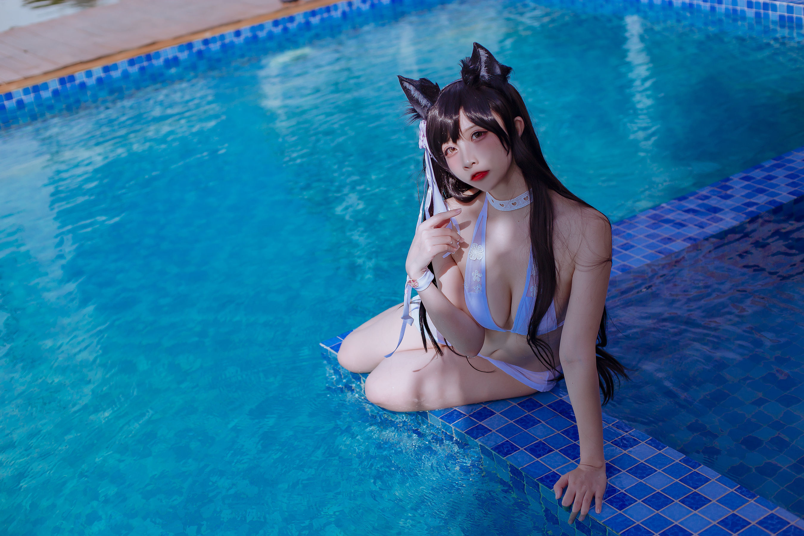 [网红COSER] 人气Coser二佐Nisa - 犬之眷之碧蓝爱宕 泳装