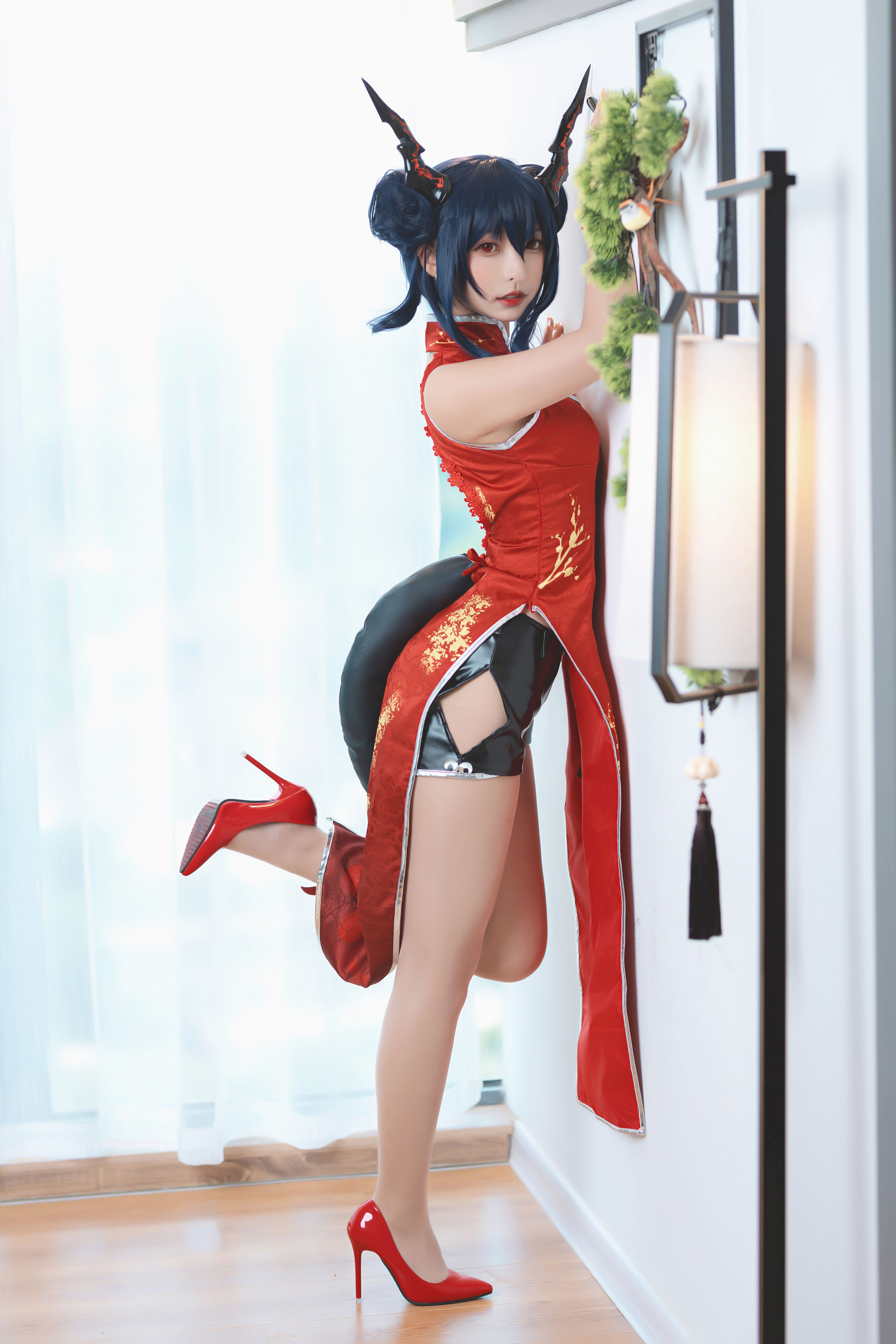 [Cosplay写真] 萝莉神楽坂真冬 - 旗袍魔女