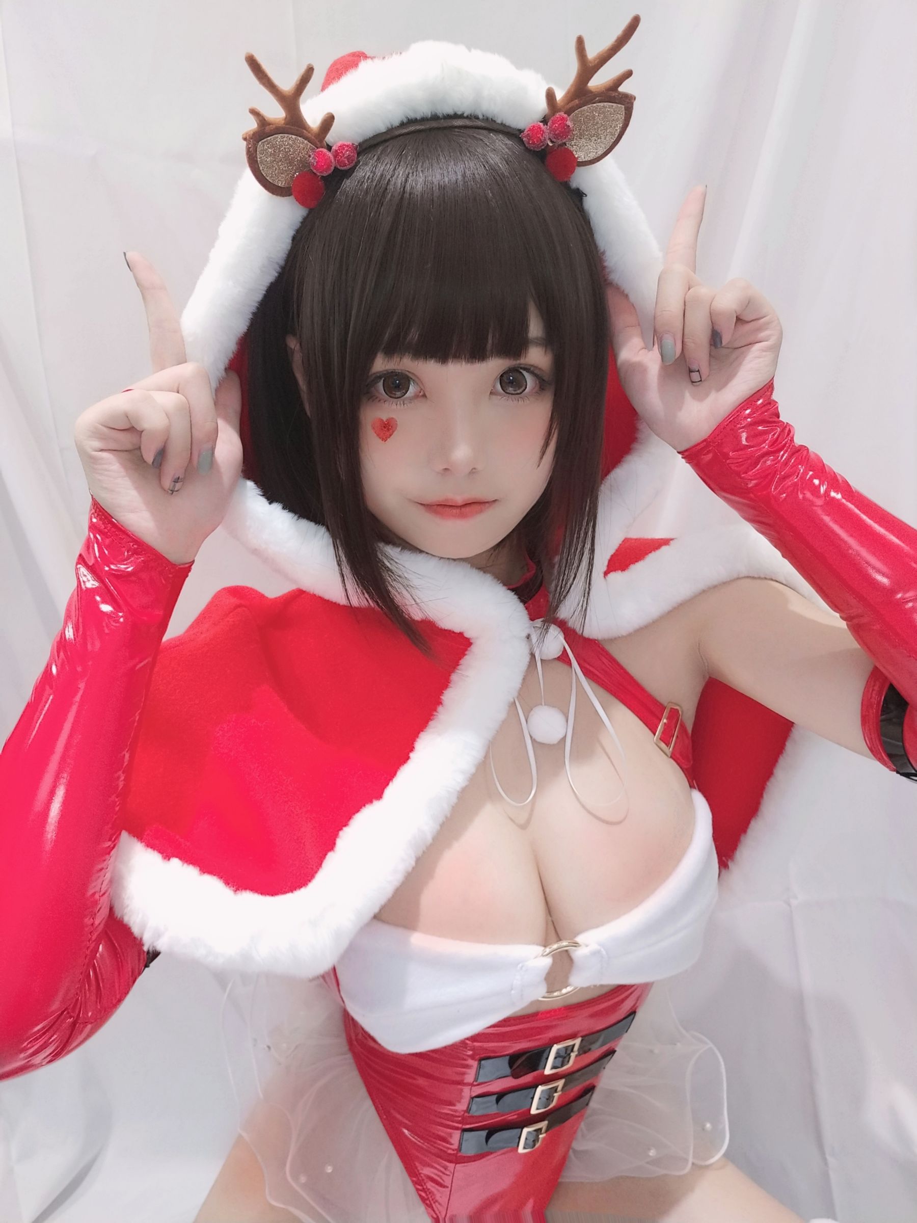[Cosplay写真] 萌系小姐姐蜜汁猫裘 - 圣诞自拍