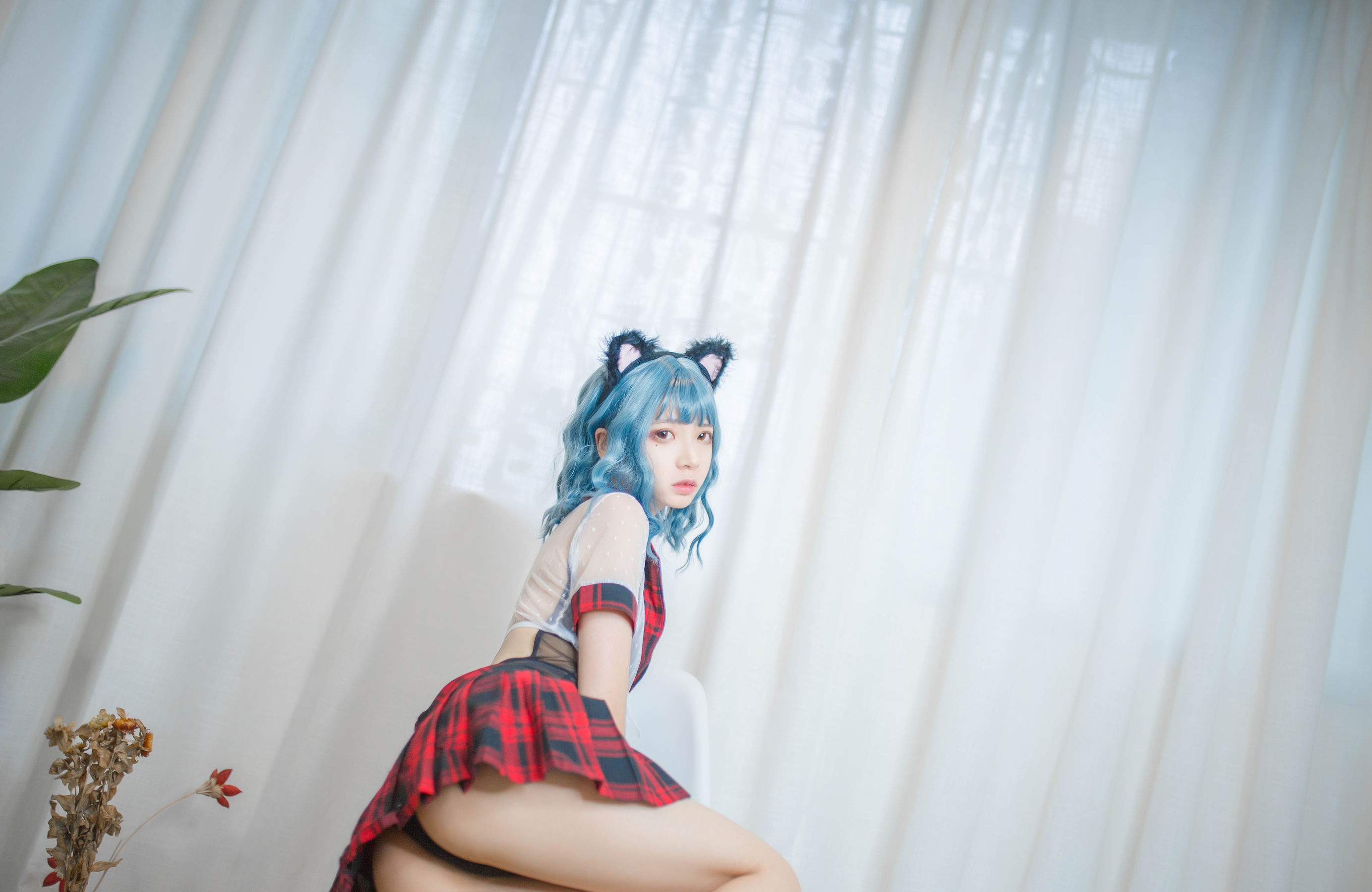 [Cosplay写真] 疯猫ss - 蓝发