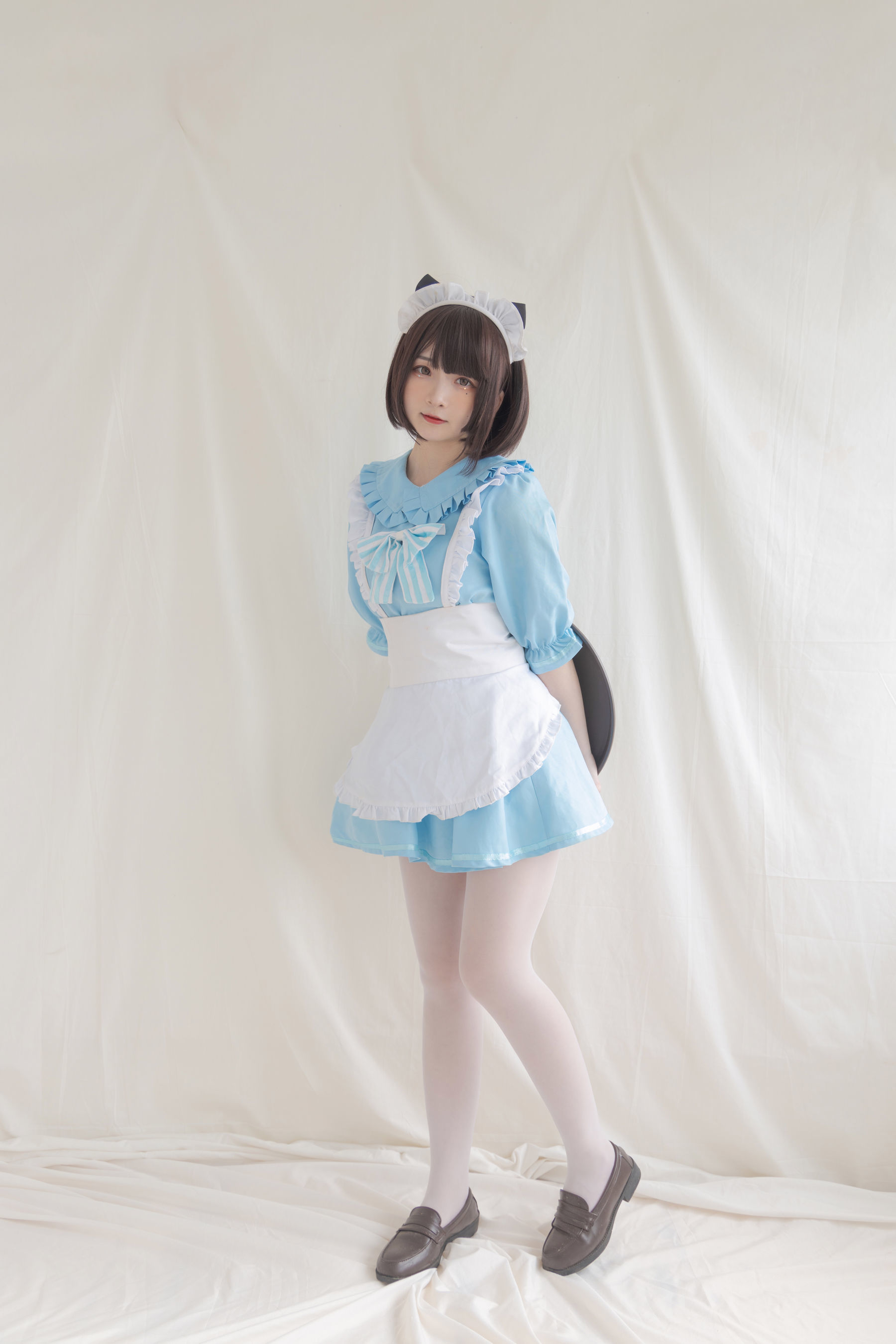 [COS福利] 二次元美女古川kagura - 蓝色小猫女仆