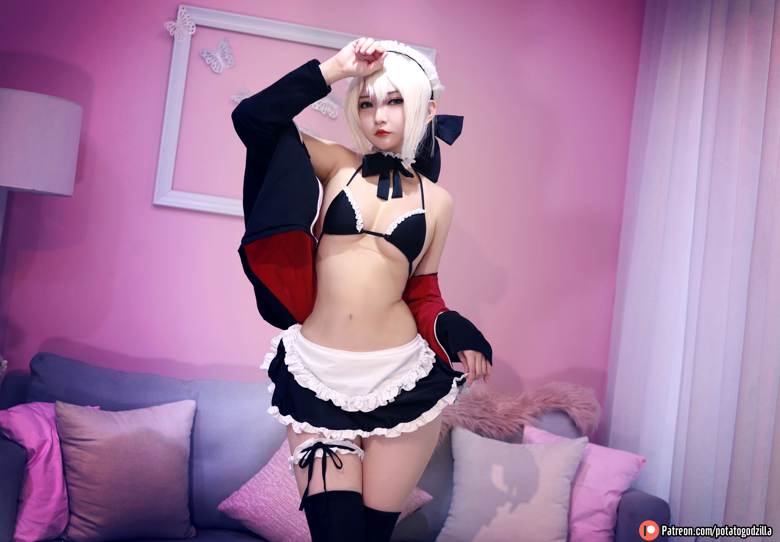 [网红COSER写真] Coser小姐姐Potato Godzilla - Saber Alter Maid