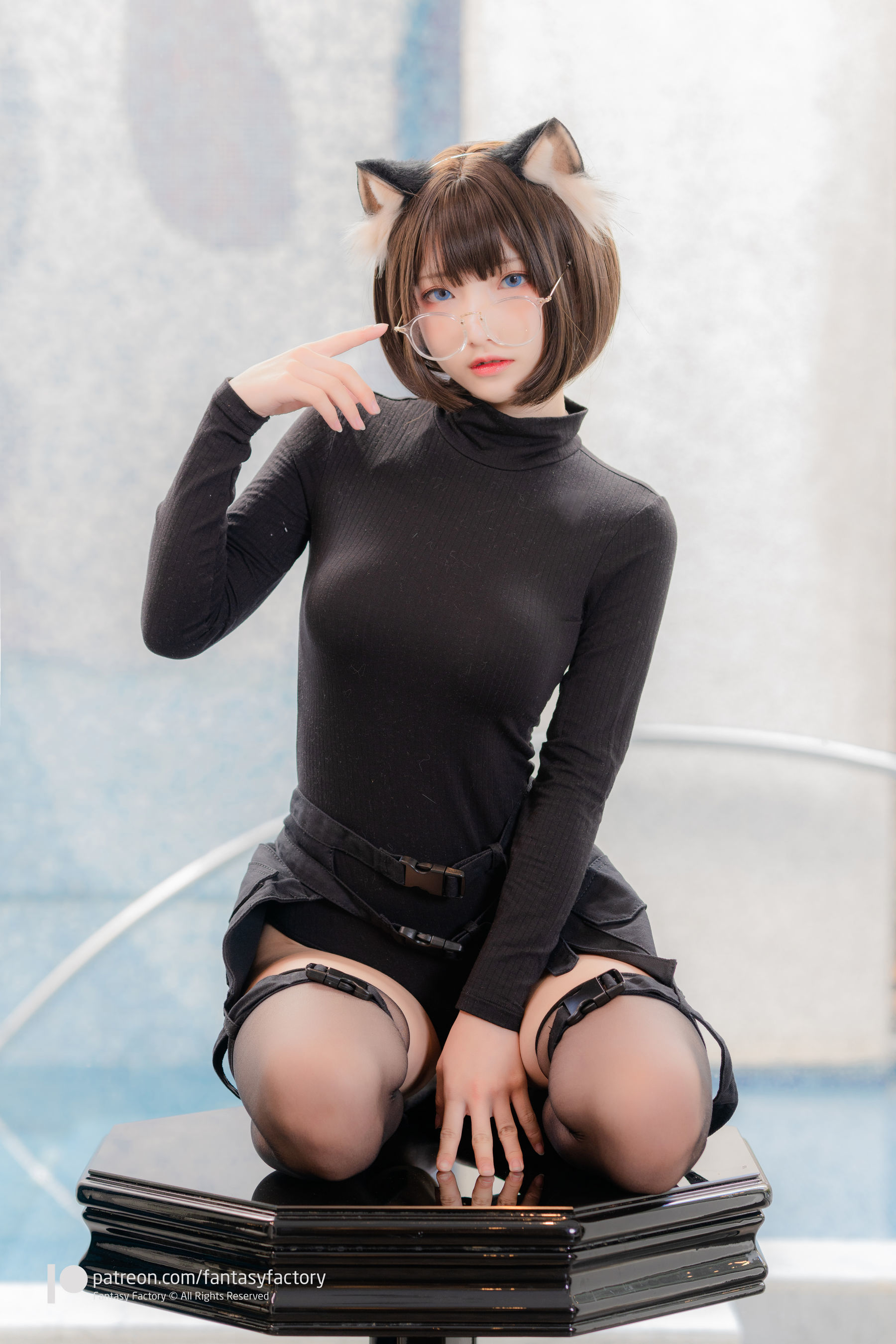 [COS福利] 小丁Cosplay 2020.01 [Fantasy Factory] 黑丝 和服 JK