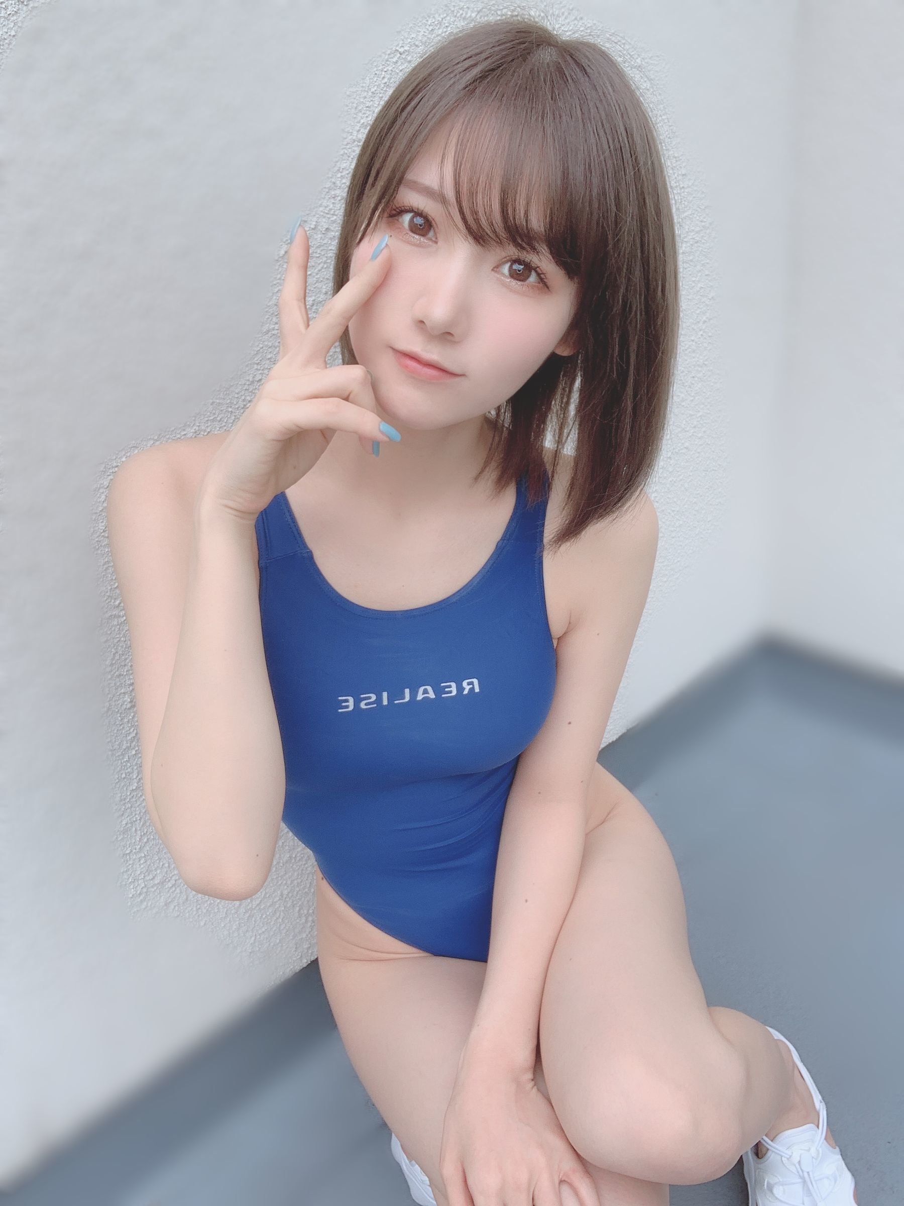 [网红COSER] 日本甜美COSERけんけん[fantia] 2020.07 競泳水着