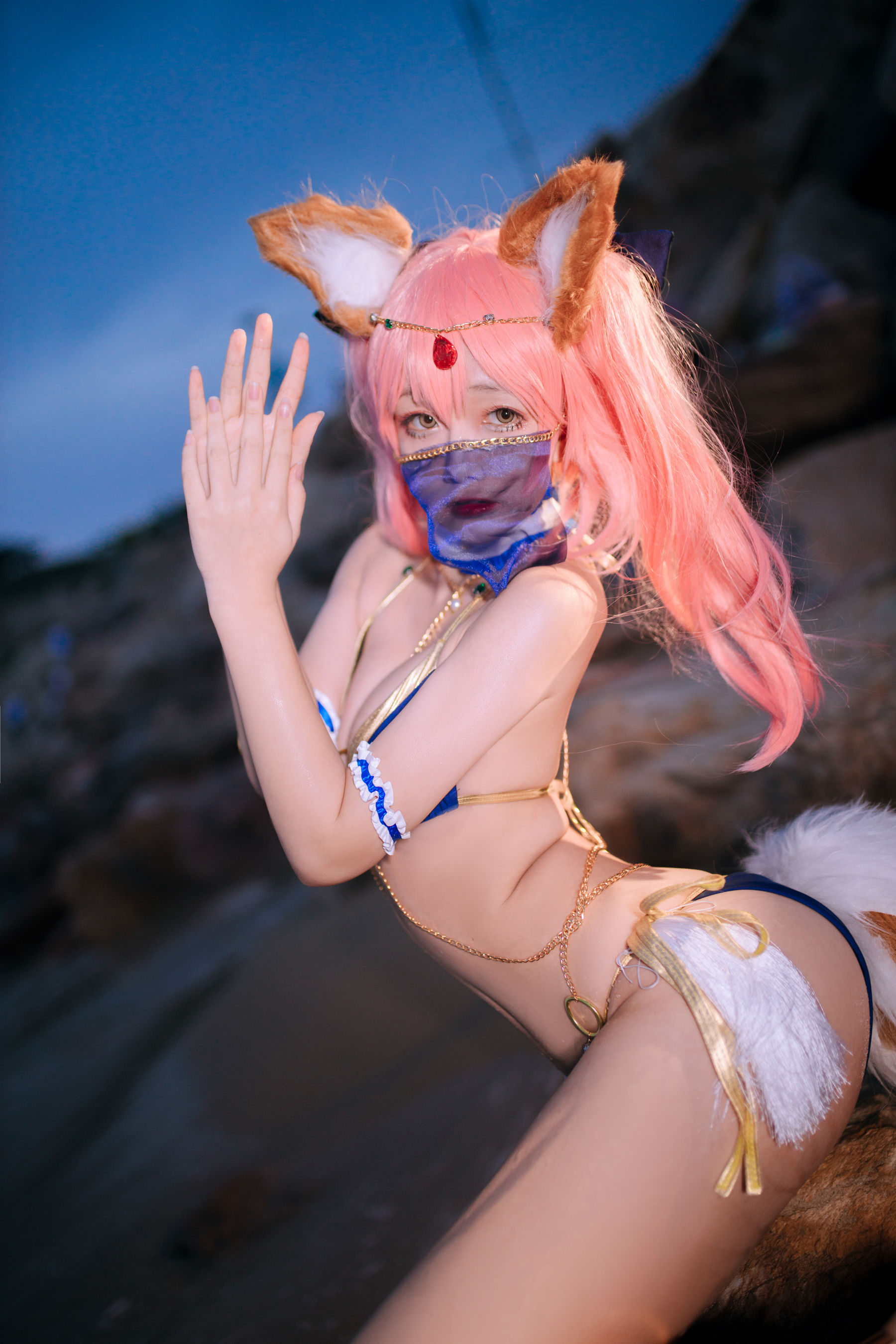 [COS福利] Cosplay日奈娇 - 玉藻前 阿拉伯舞娘