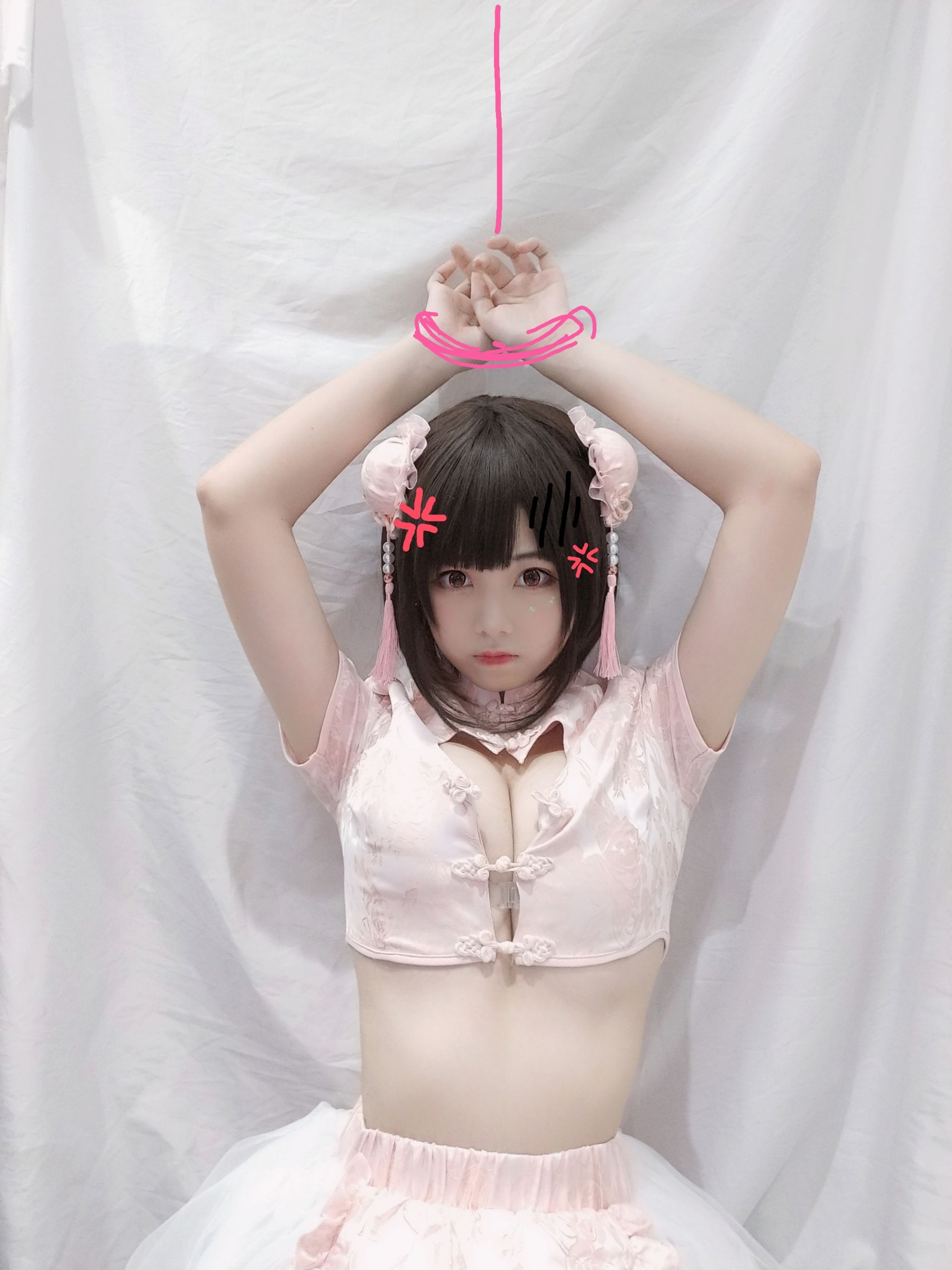 [Cosplay写真] 萌系小姐姐蜜汁猫裘 - 中华娘(自拍)