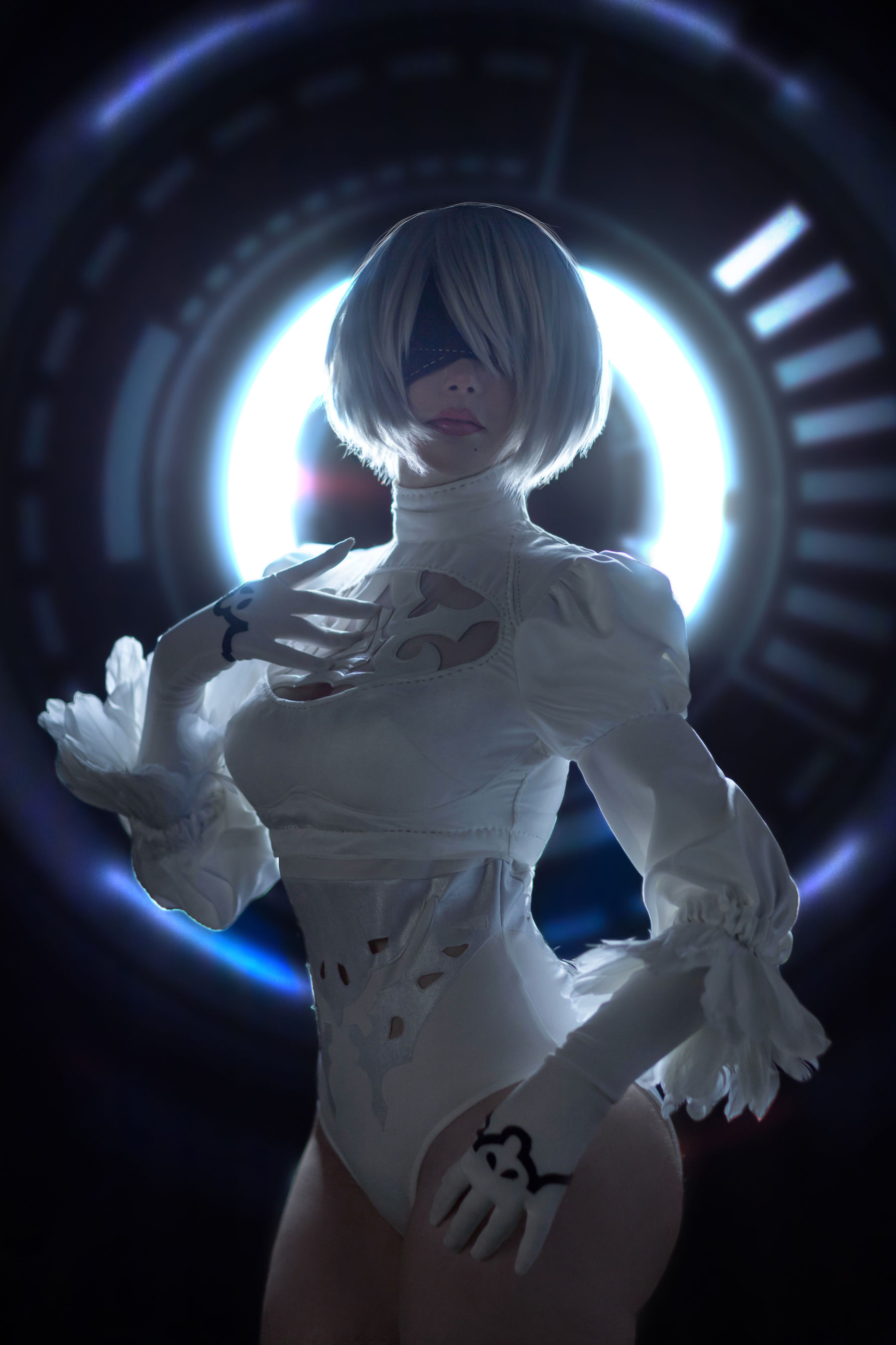 [COS福利] 国外美女SayaTheFox - 2B White Dress