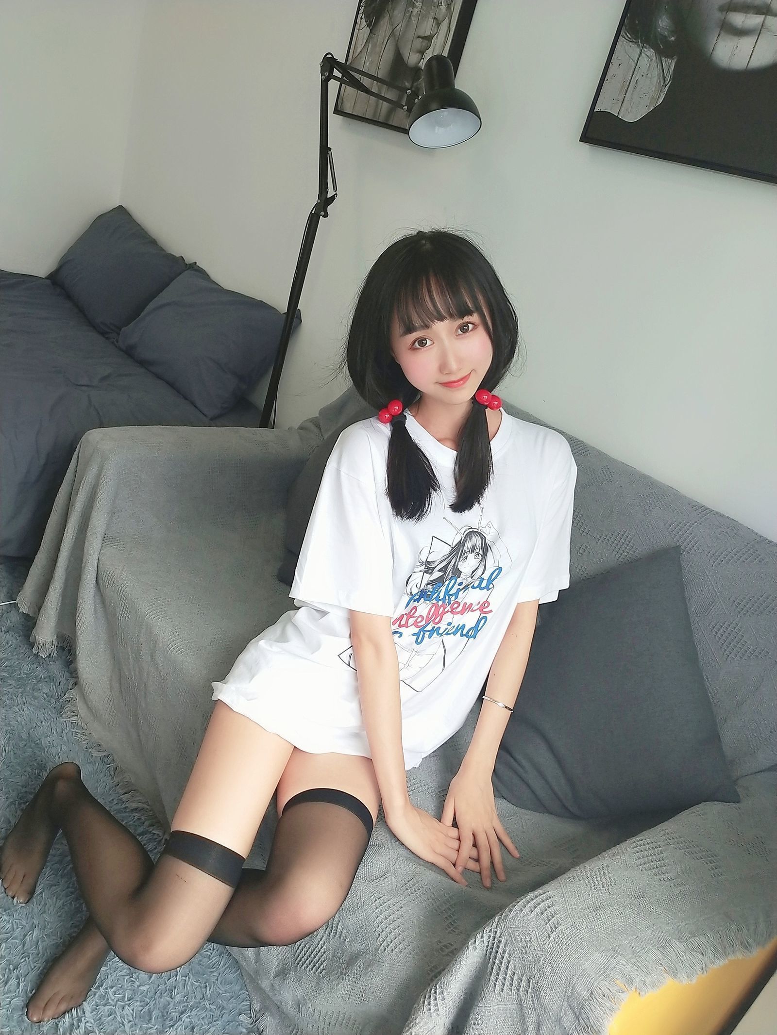 [Cosplay写真] 萌系小姐姐木绵绵OwO - 智能型彼女 T恤