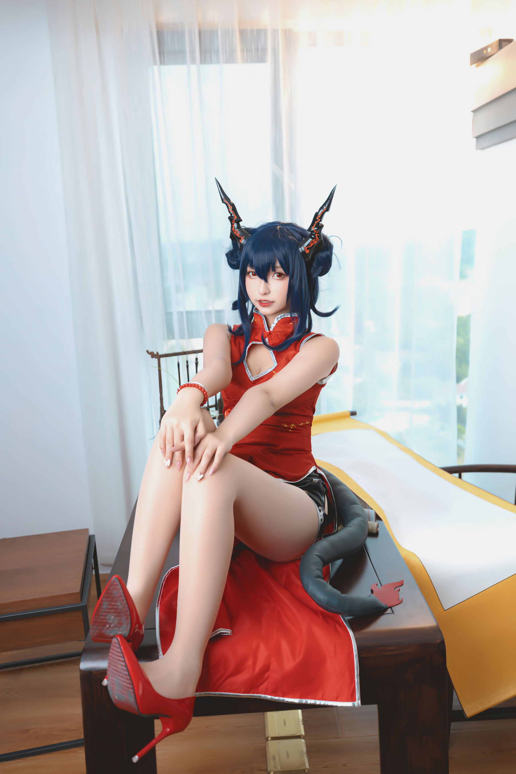 [Cosplay写真] 萝莉神楽坂真冬 - 旗袍魔女