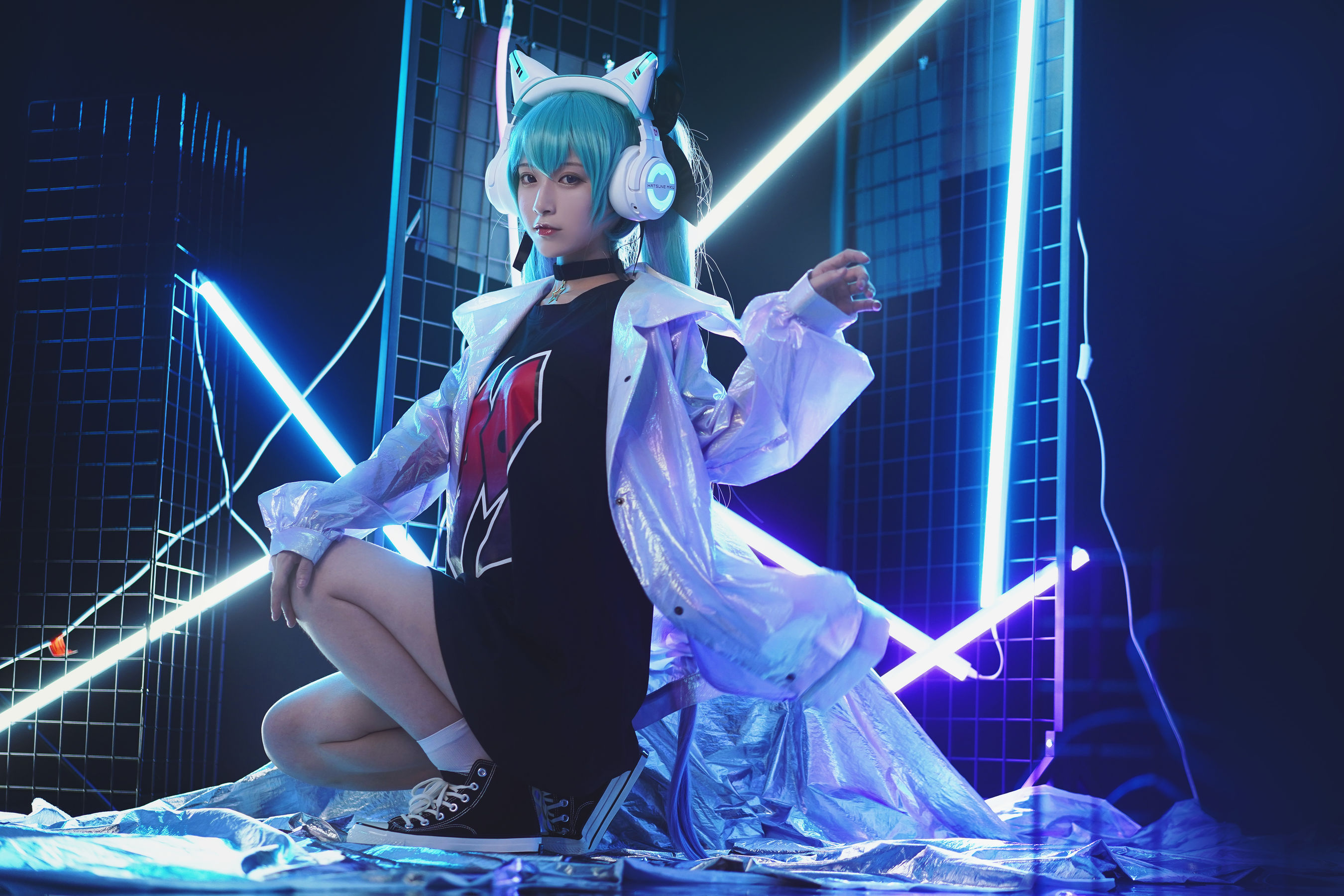 [Cosplay写真] 动漫博主铁板烧鬼舞w - 妖舞耳机miku