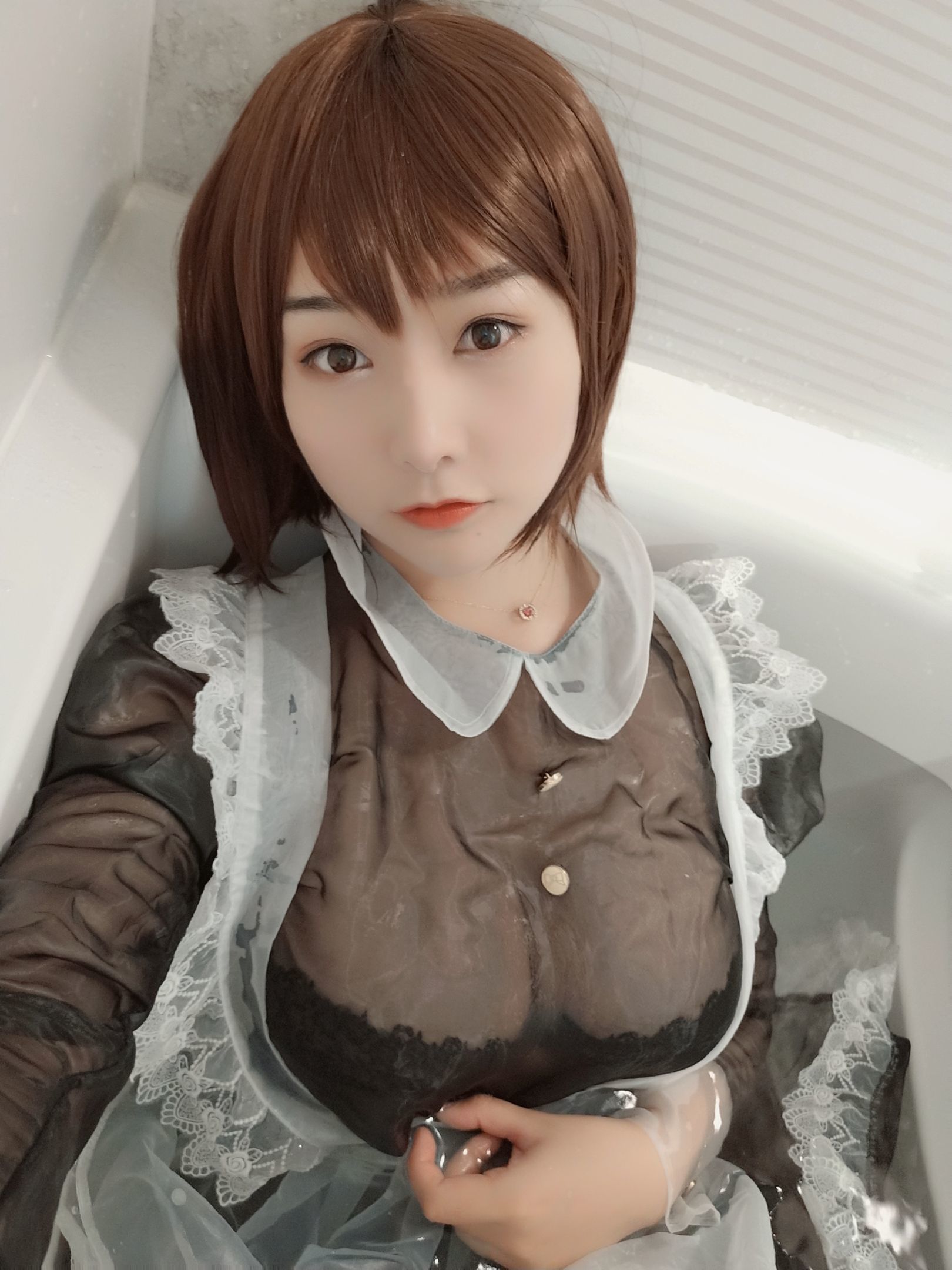 性感Coser三刀刀Miido 透明女仆