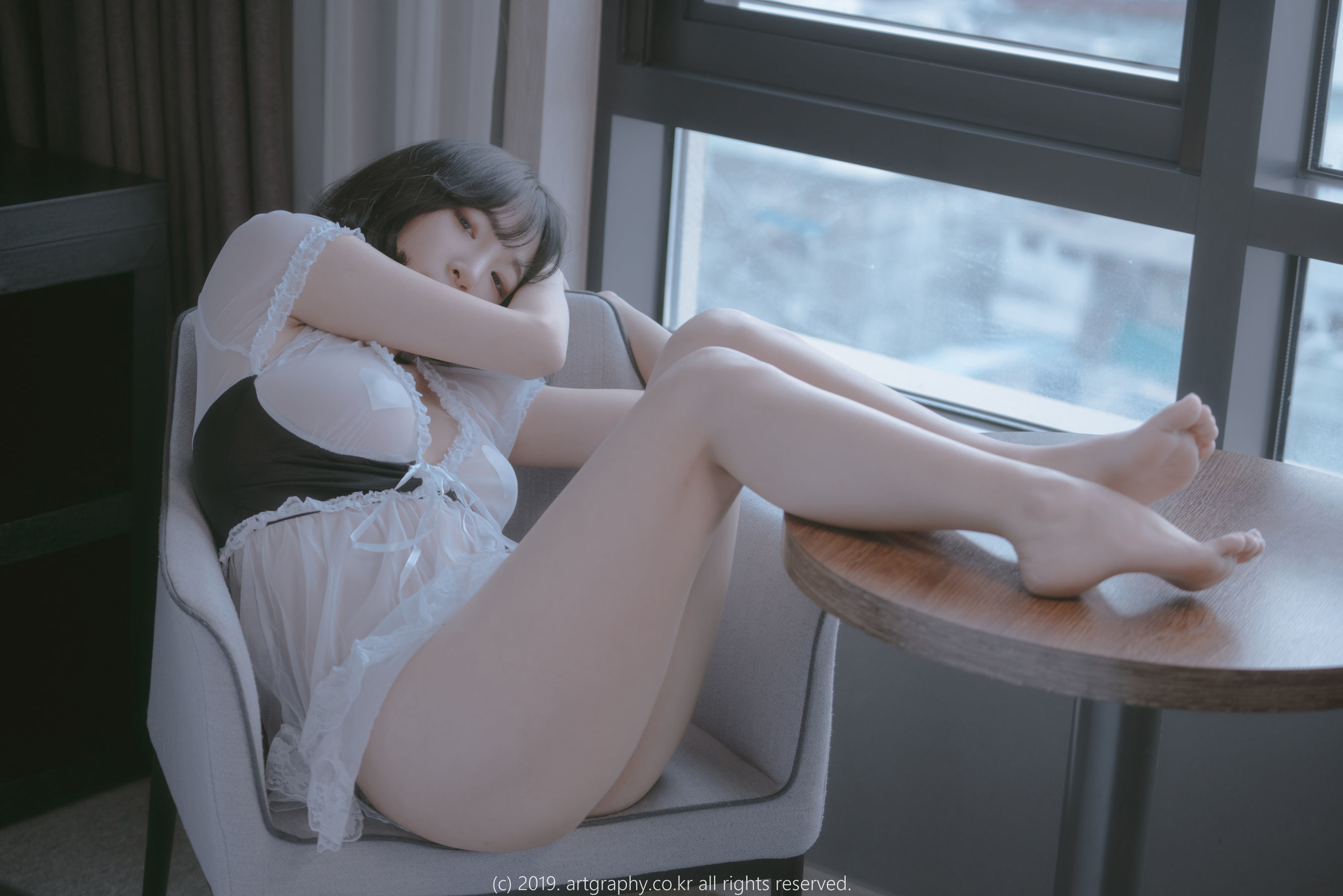 [ARTGRAVIA] VOL.069 巨乳少女姜仁卿 - 透视睡衣+古典红色睡袍