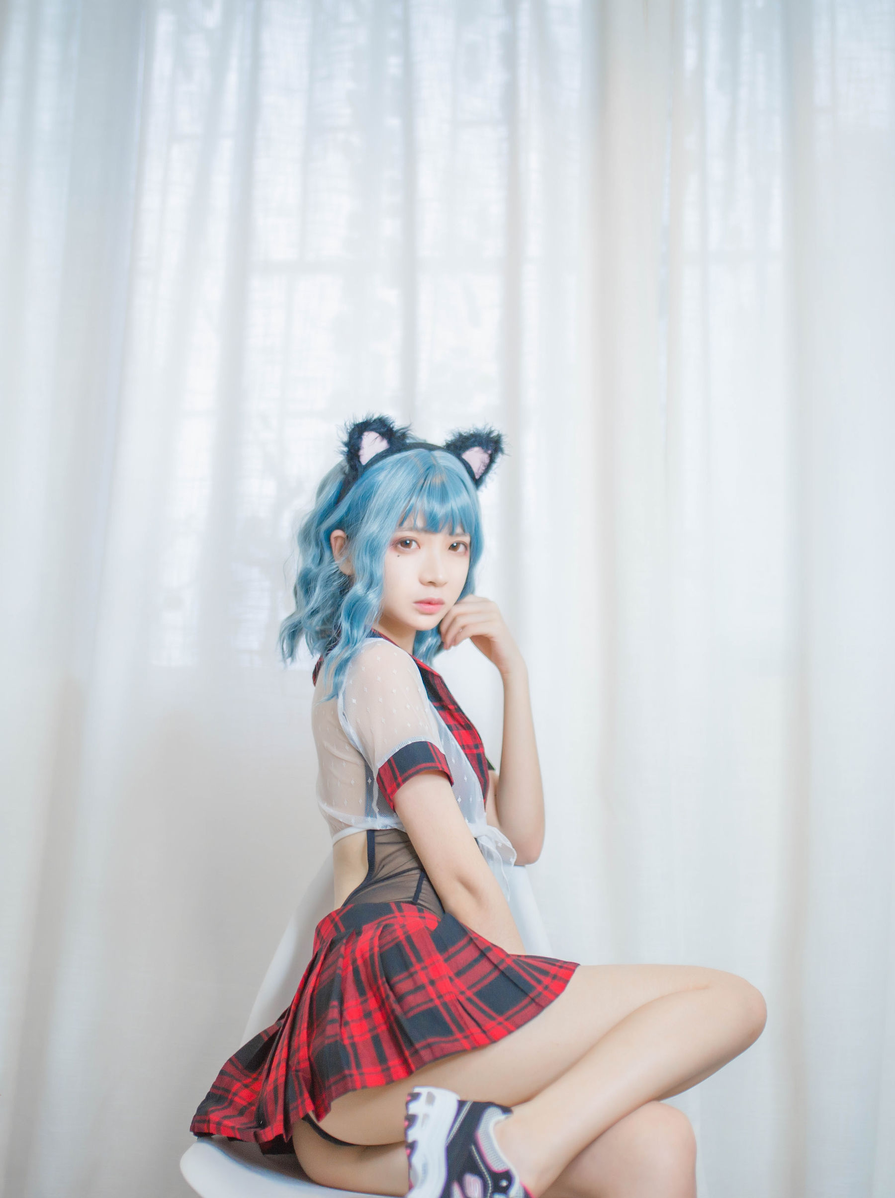 [Cosplay写真] 疯猫ss - 蓝发