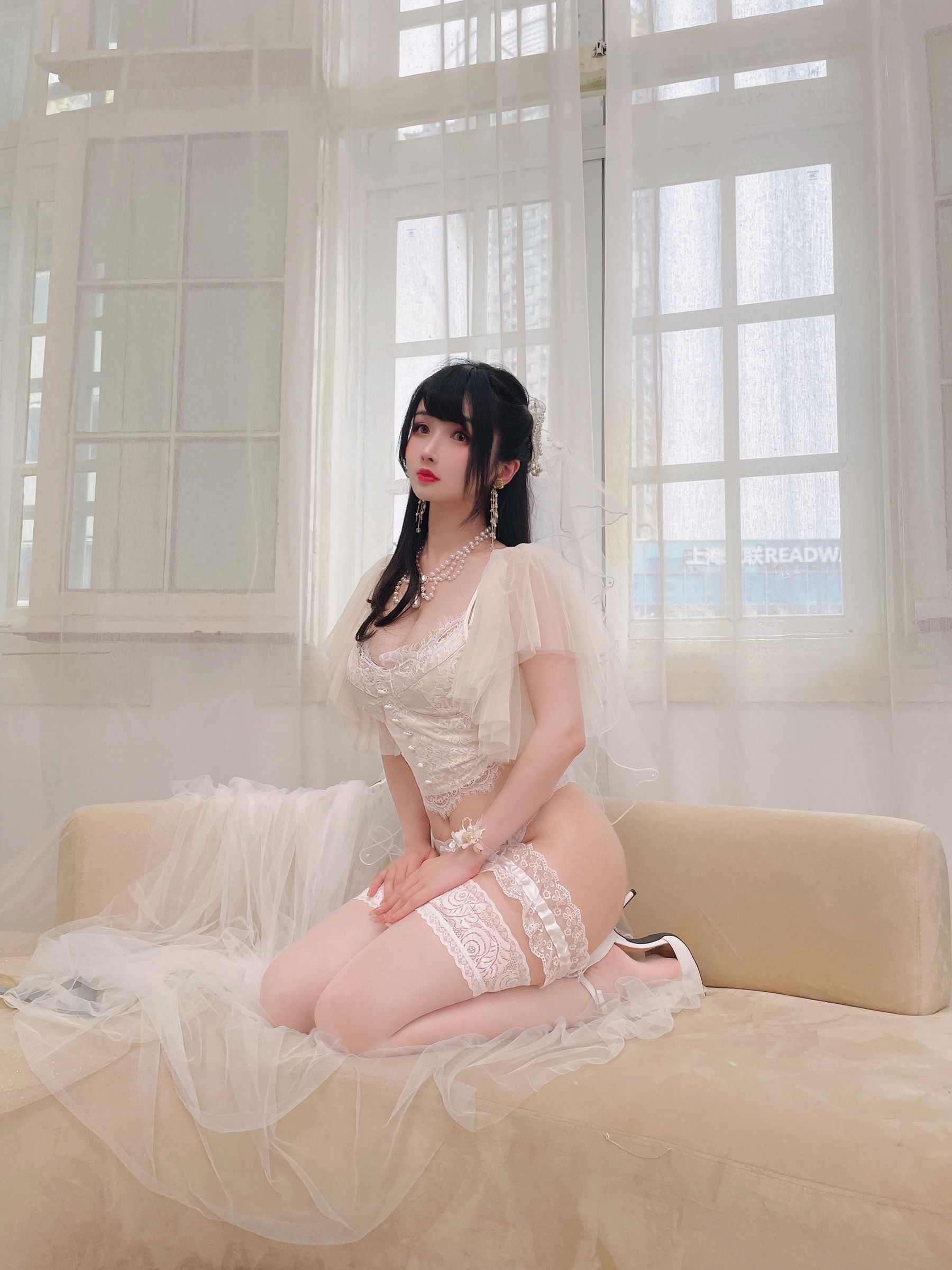 [网红COSER写真] COS福利rioko凉凉子 - 透明婚纱