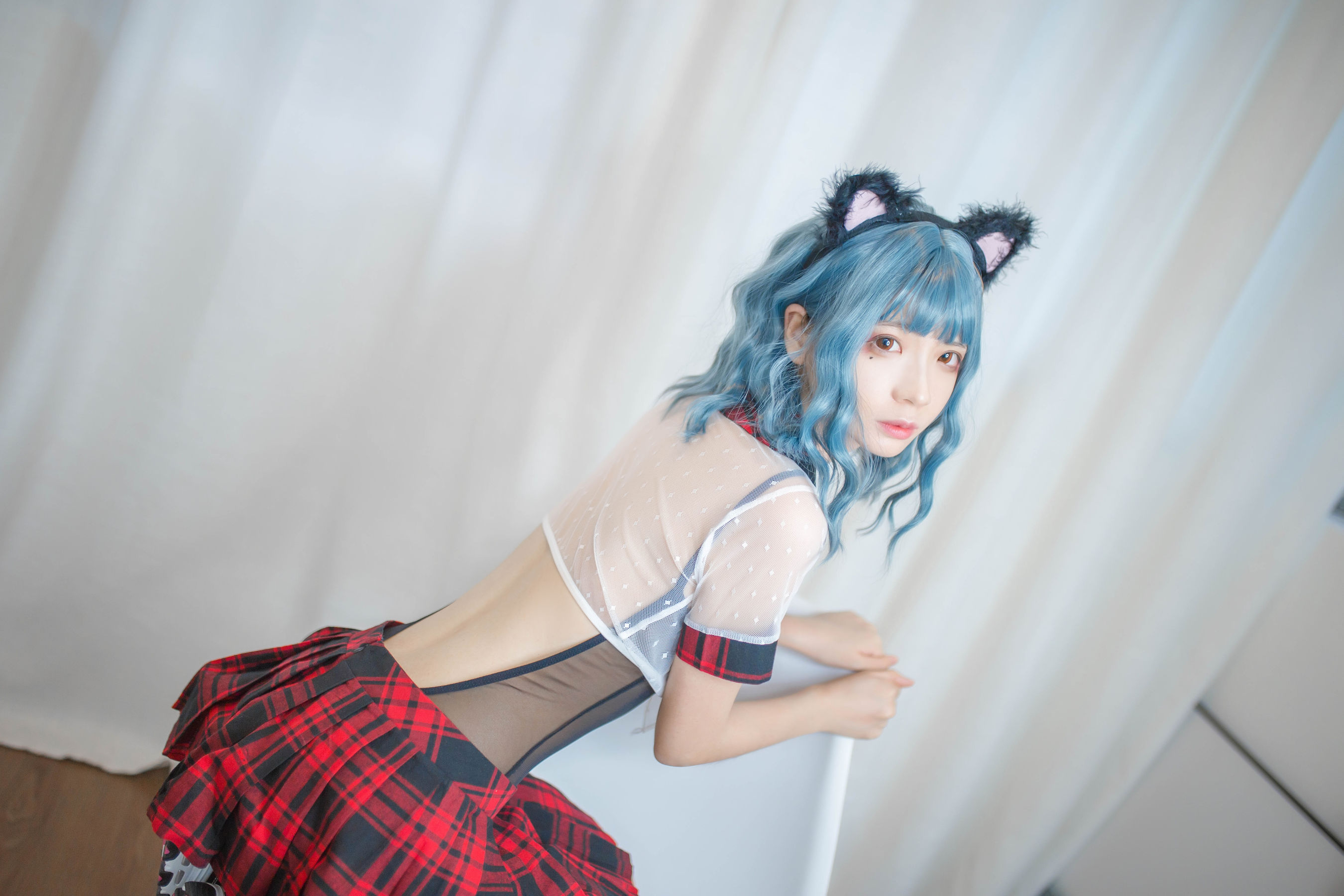 [Cosplay写真] 疯猫ss - 蓝发