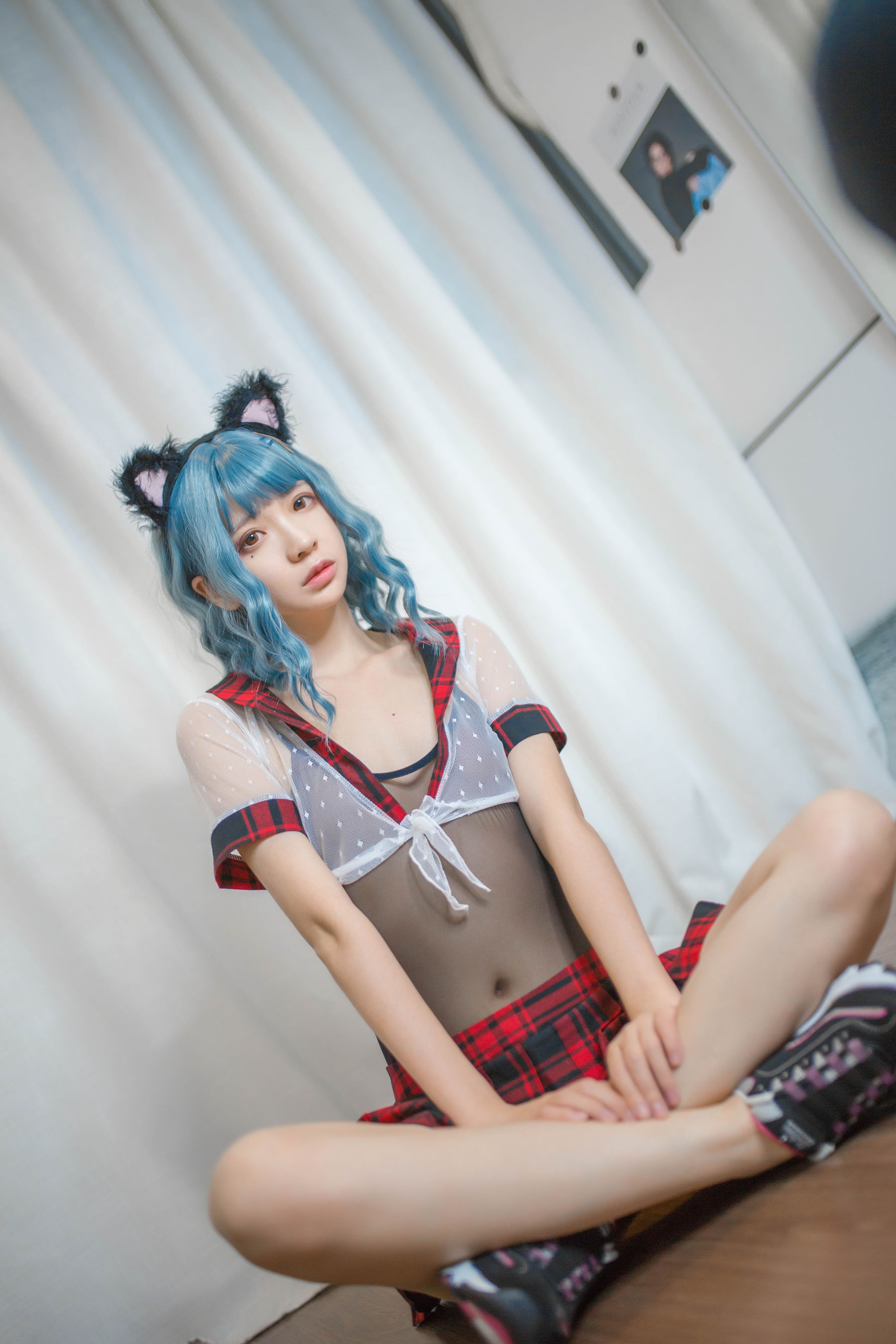 [Cosplay写真] 疯猫ss - 蓝发