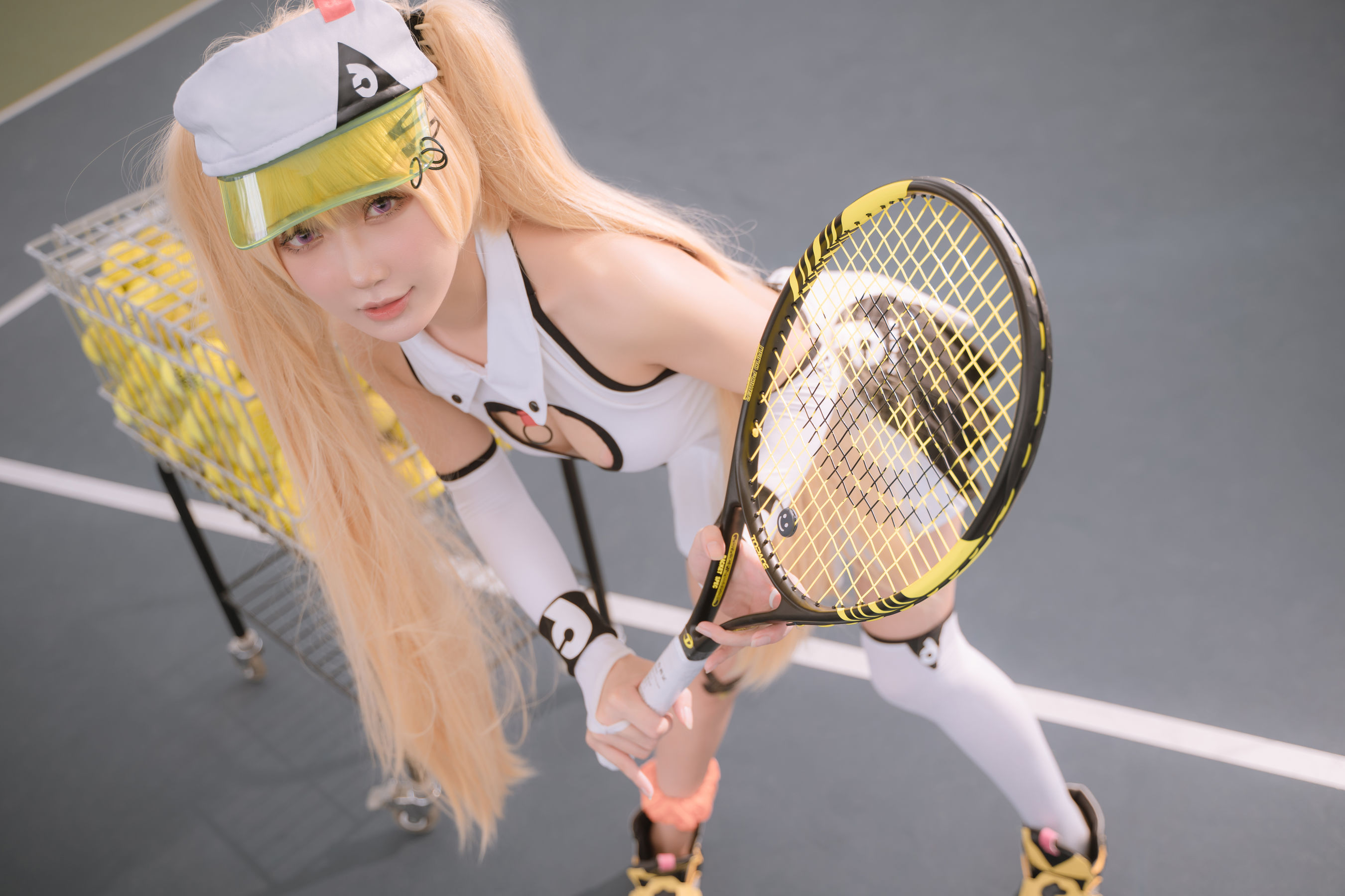 [COS福利] 动漫博主阿包也是兔娘 - 贝奇网球服