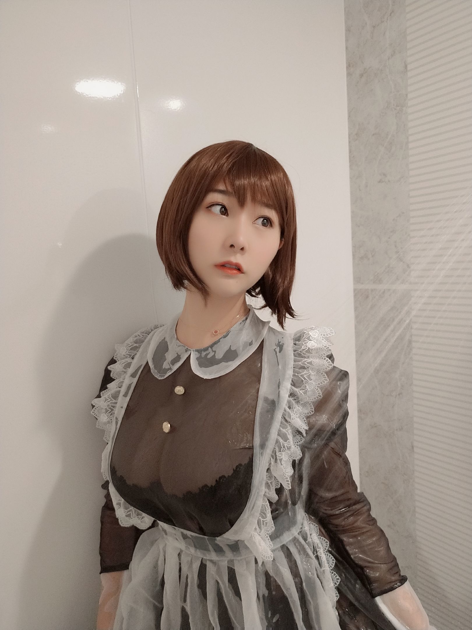 性感Coser三刀刀Miido 透明女仆