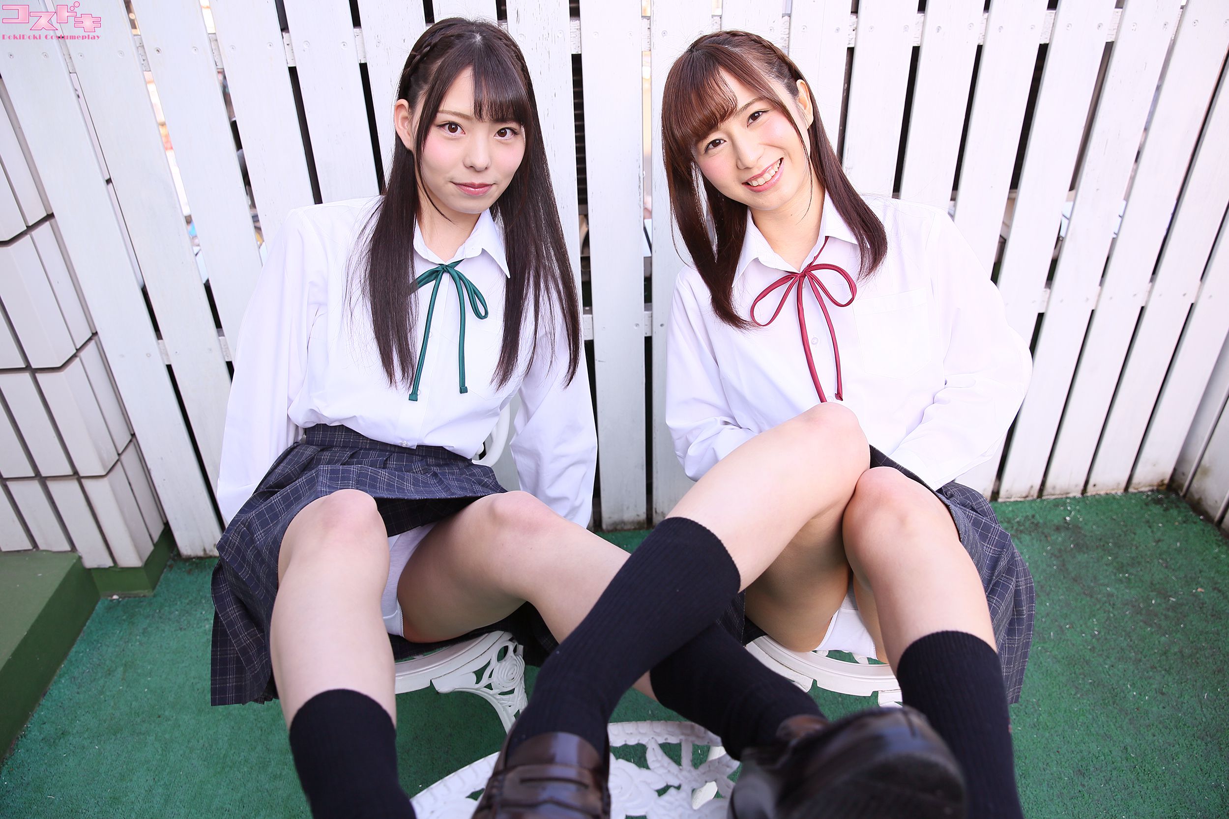 [Cosdoki] Sora Izumi 泉水蒼空2 & Chiaki Narumi 鳴海千秋2 izuminarumi_pic_seifuku1