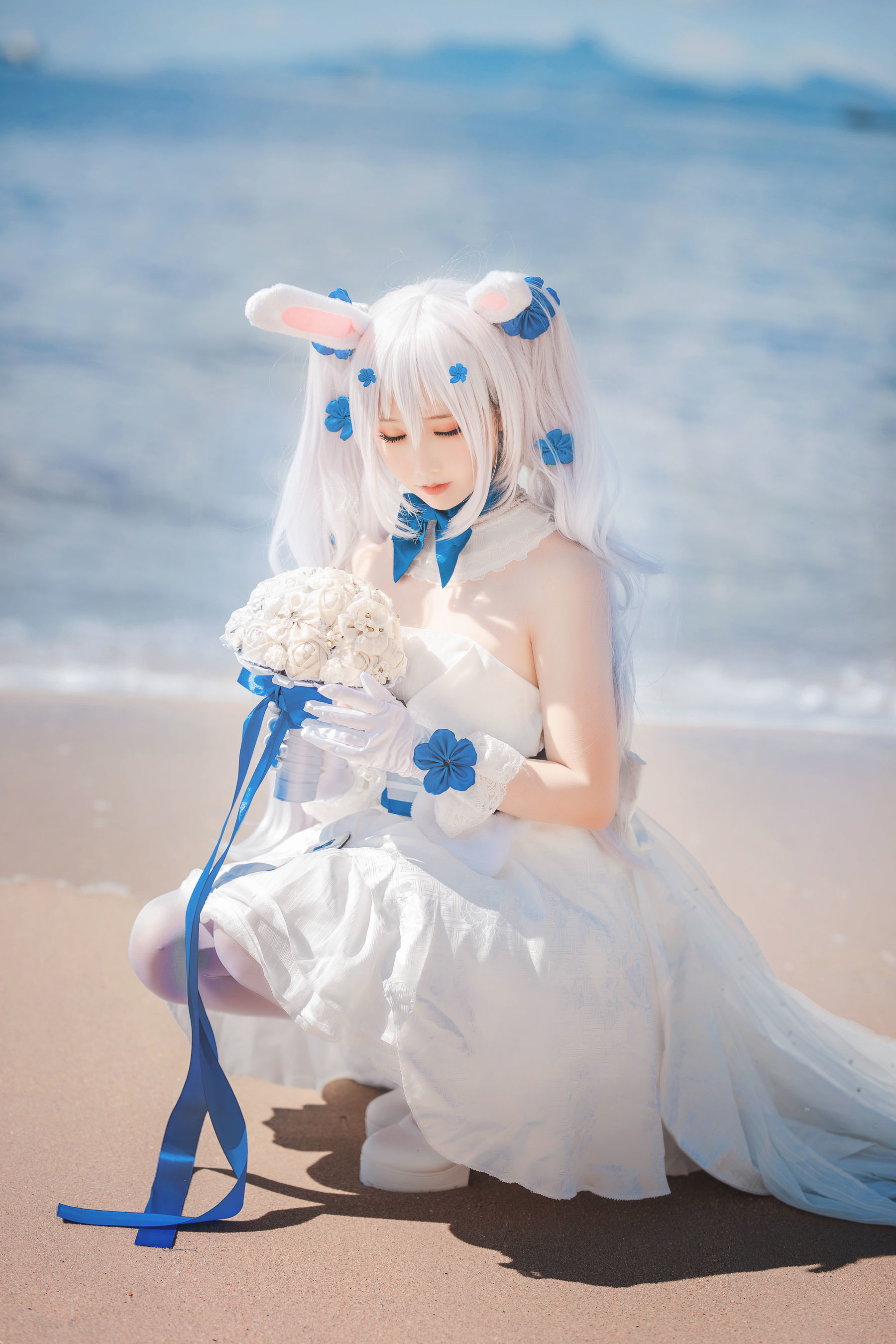 [网红COSER] 可爱人气Coser面饼仙儿 - 拉菲婚纱