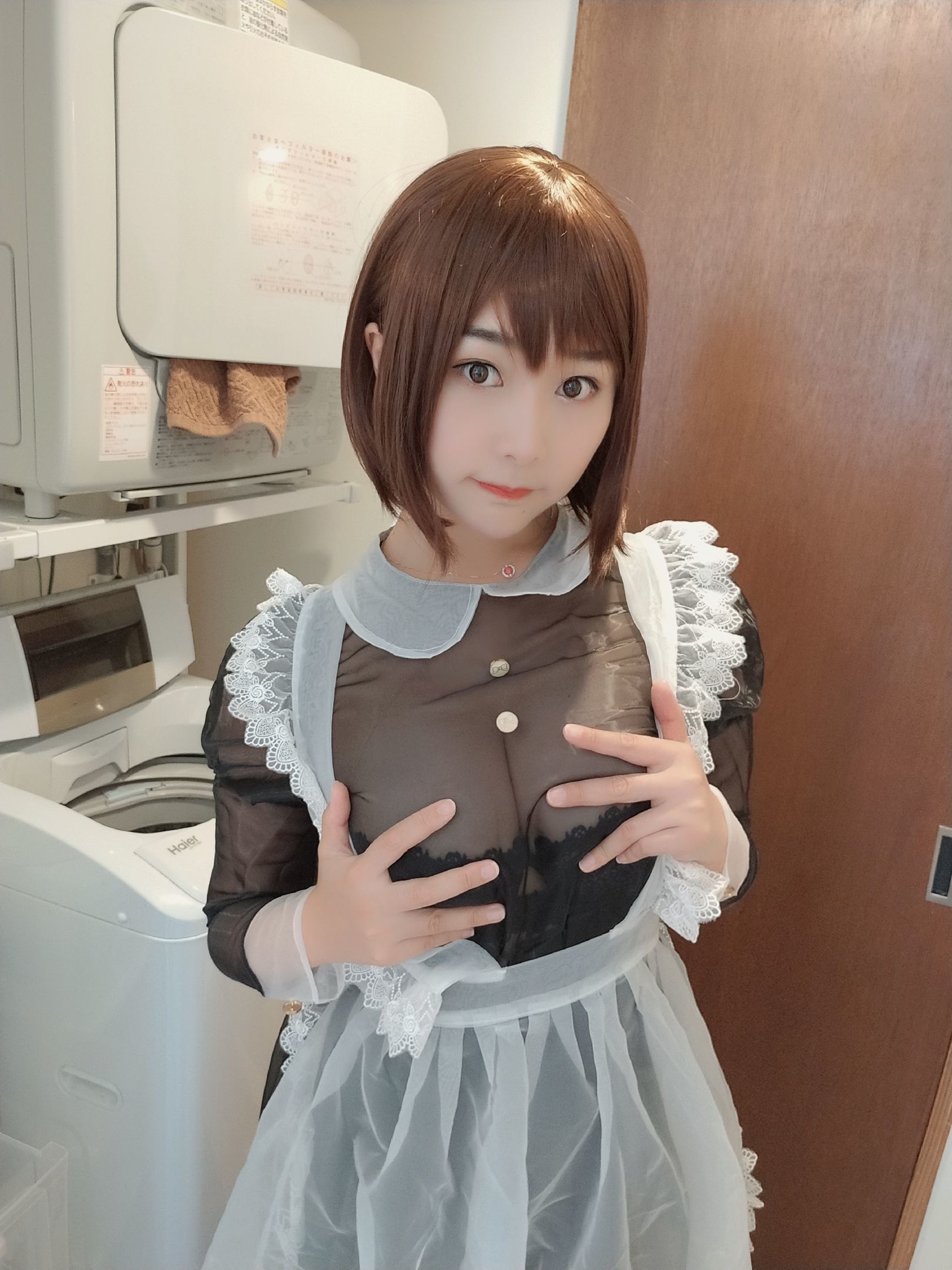 性感Coser三刀刀Miido 透明女仆