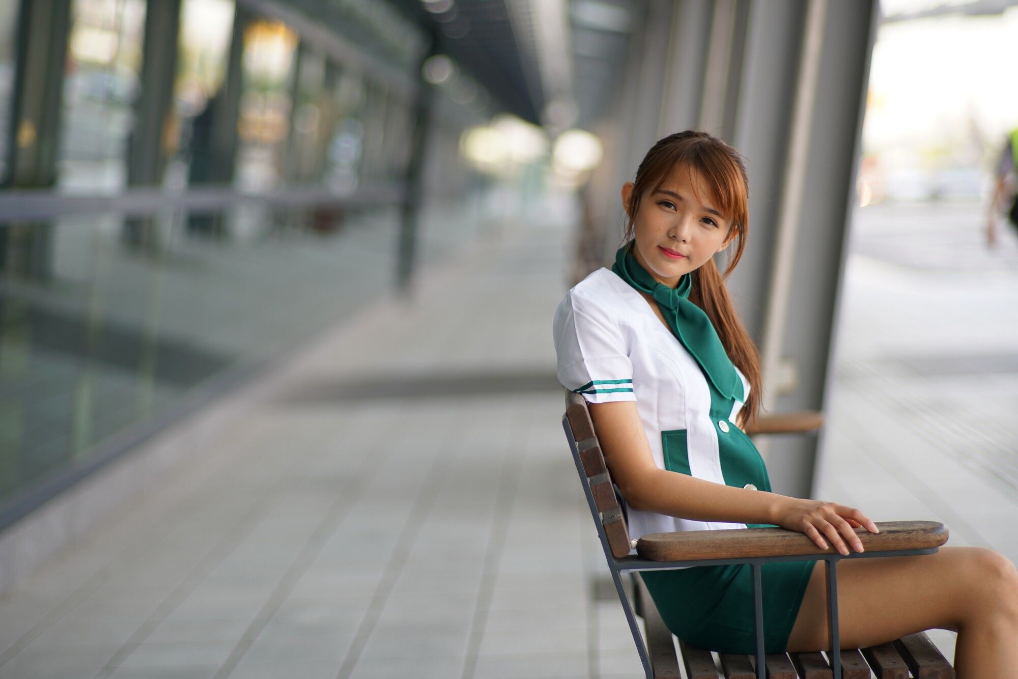 [台湾女神] 苏郁媛《烏日高鐵～空姐制服》 