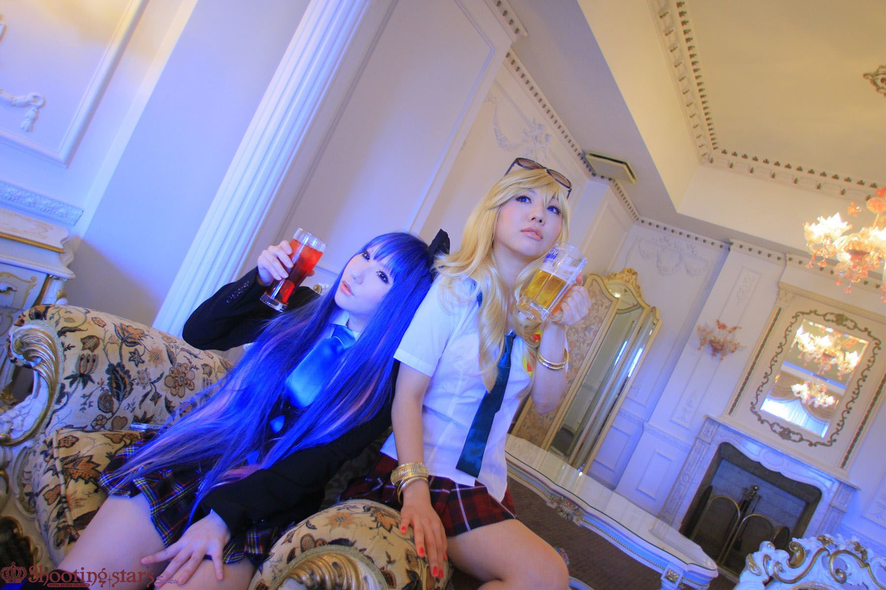 绫香サク (Saku サク Saku Ayaka) &Hanamura Saki(花邑沙希)《Panty & Stocking with Garterbelt》 [Shooting Star s]