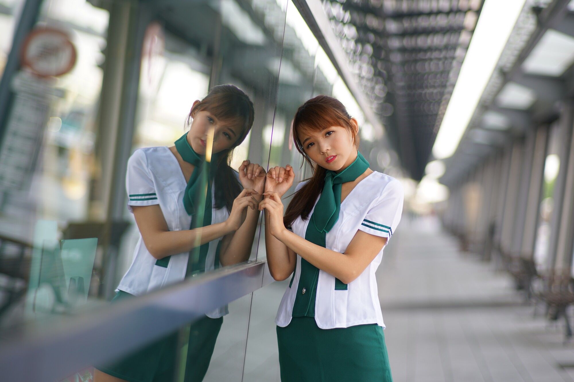 [台湾女神] 苏郁媛《烏日高鐵～空姐制服》 