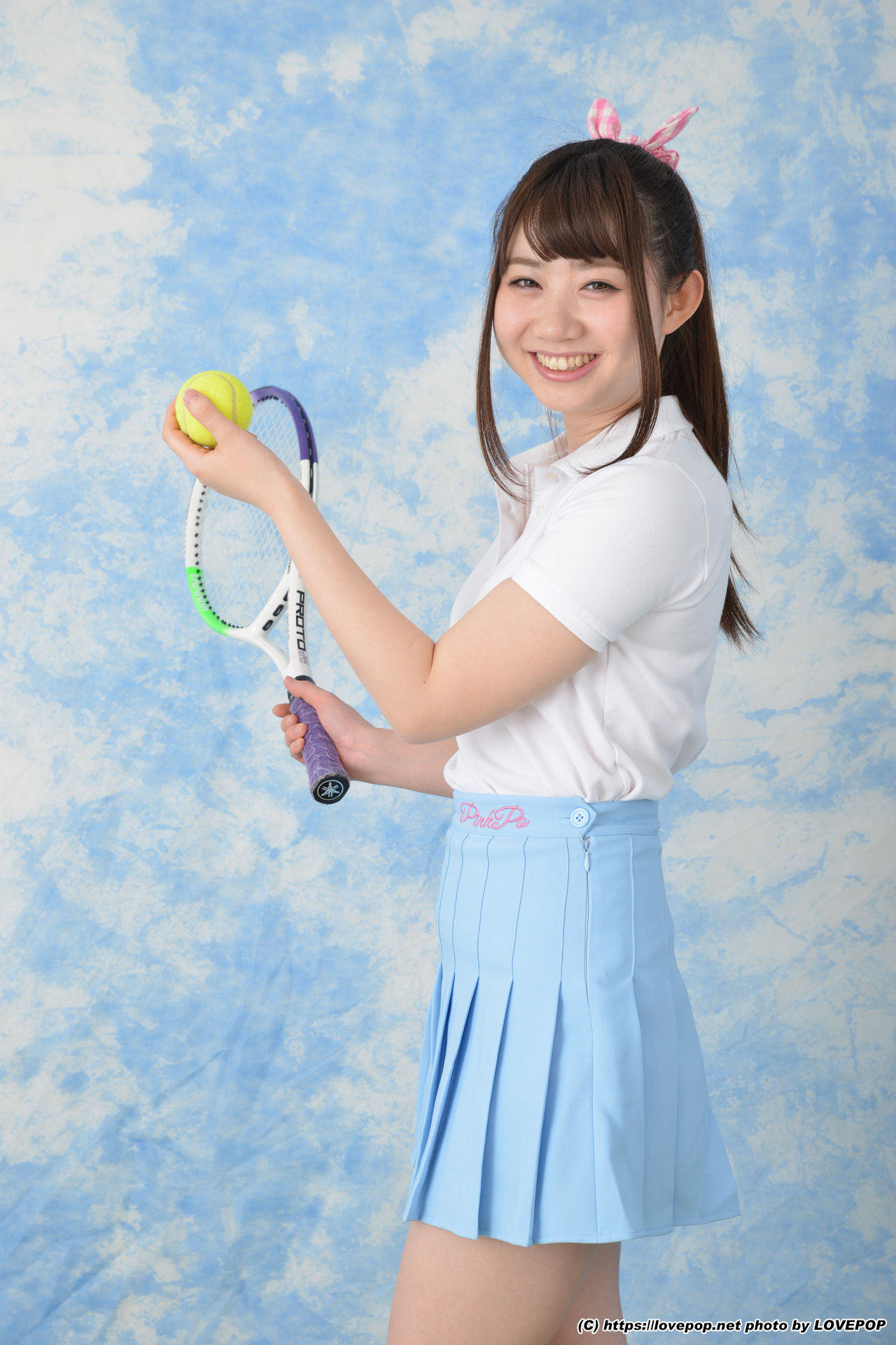 [LOVEPOP] Ayuna Niko あゆな虹恋 tennis ball and racket ! - PPV