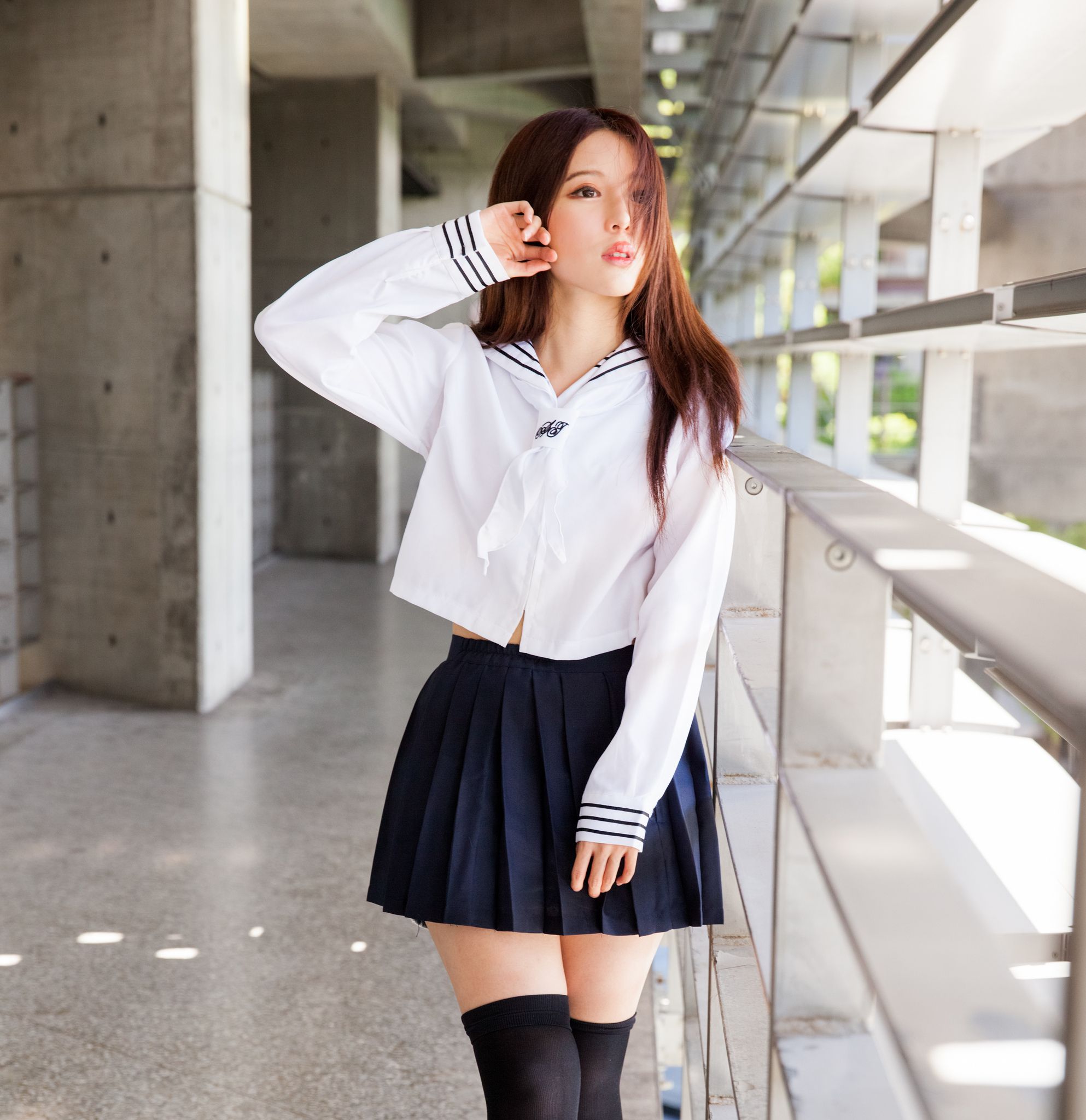 台湾美女张齐郡JULIE《长筒袜校服少女》