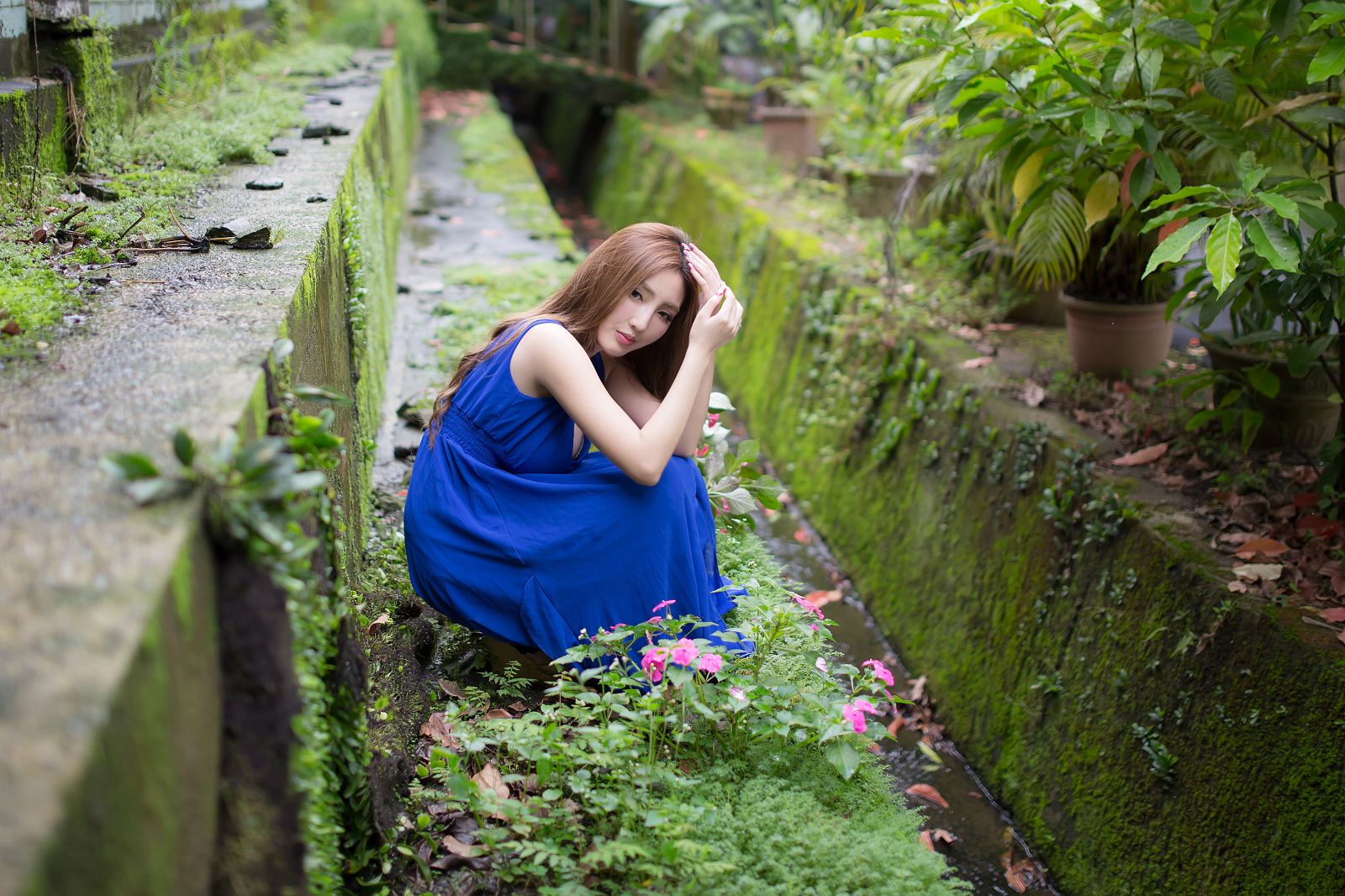 台湾赵芸Syuan《极品蓝色长裙女神》