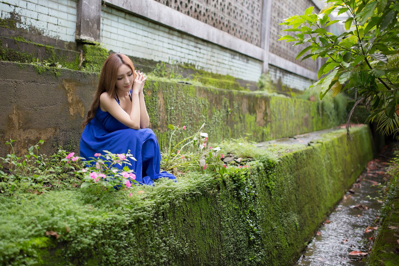 台湾赵芸Syuan《极品蓝色长裙女神》