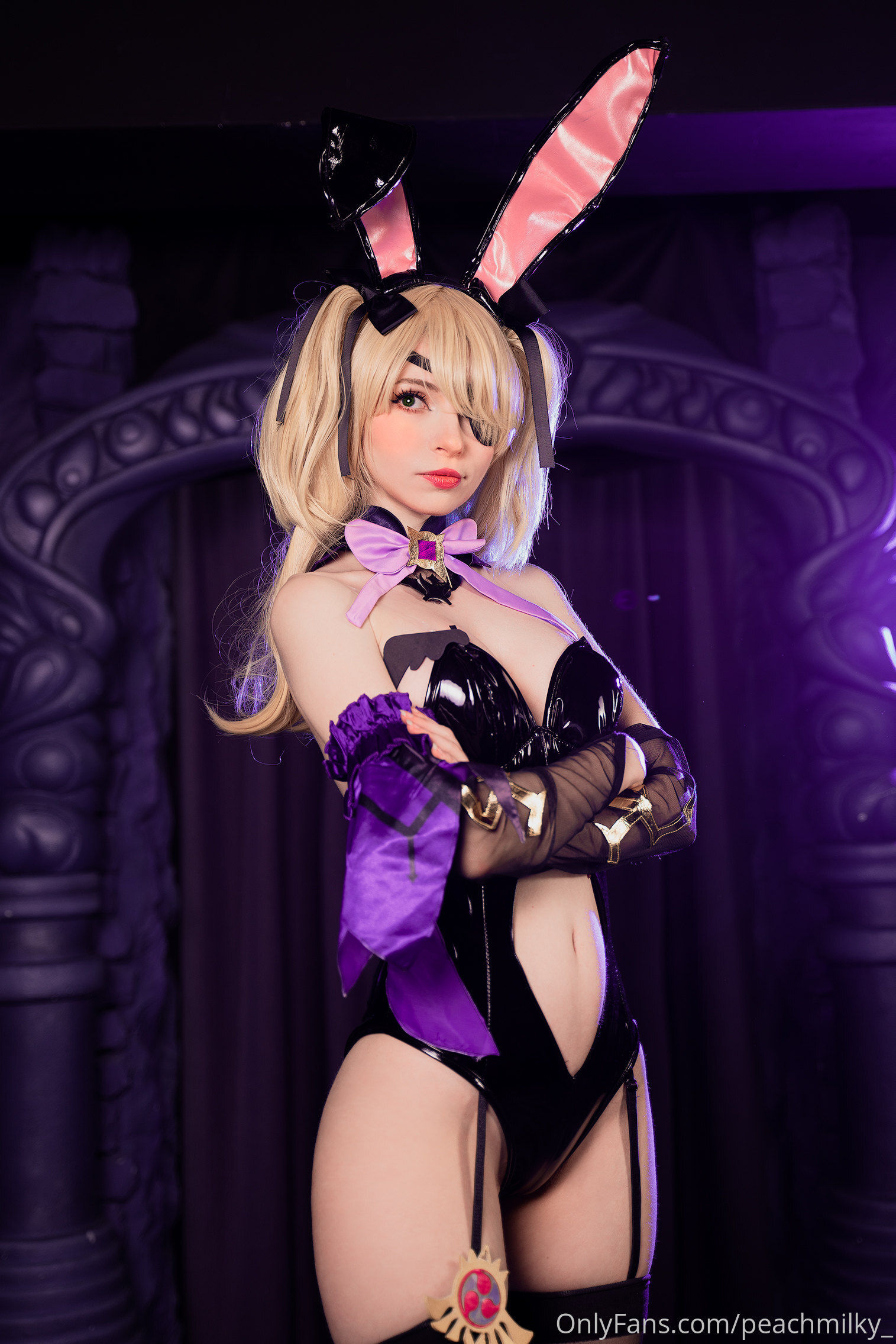 [福利COS] Peach milky - Fischl Playboy Bunny Genshin Impact