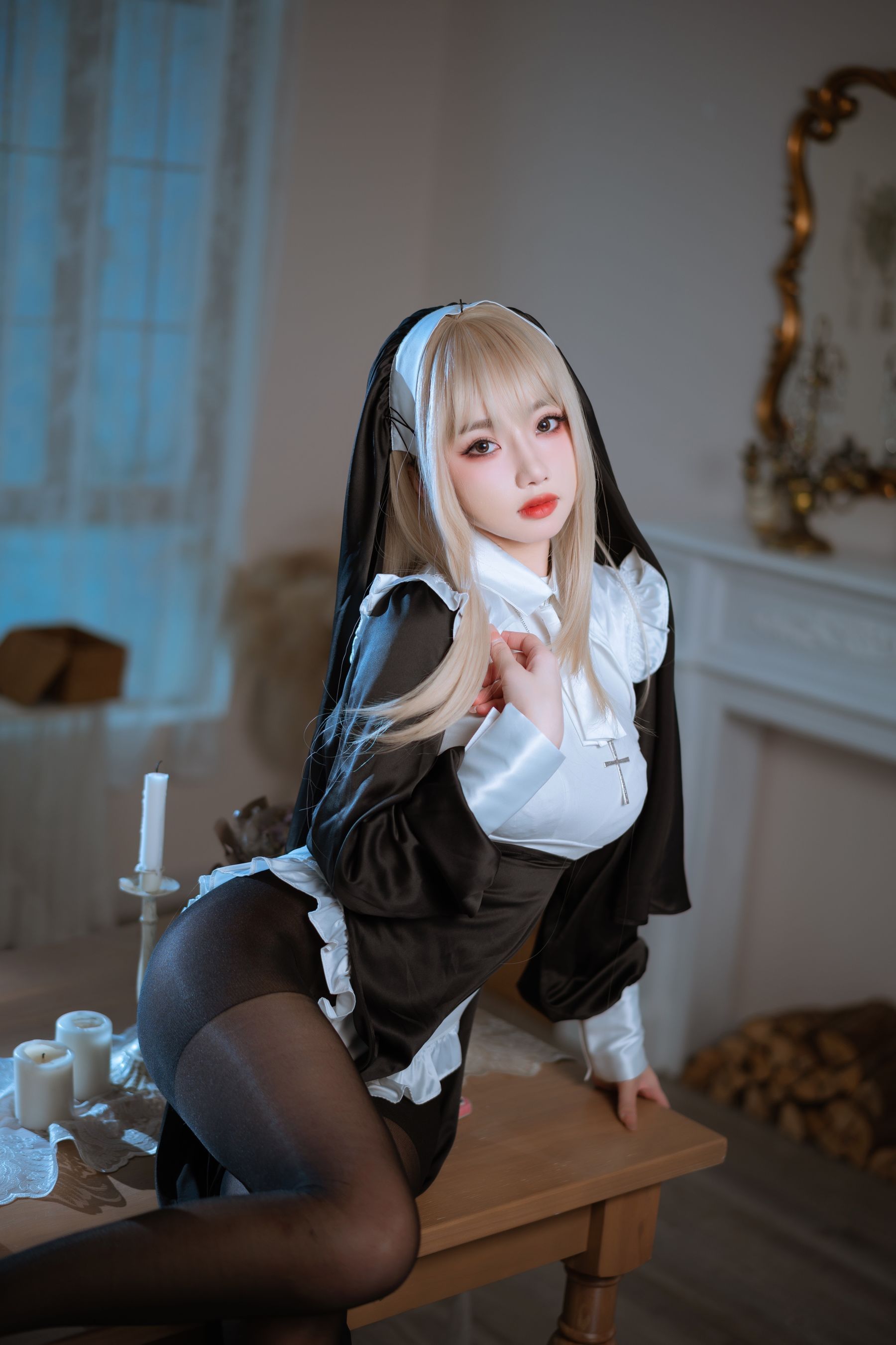 [福利COS] 白嫩美少女鬼畜瑶 - 修女