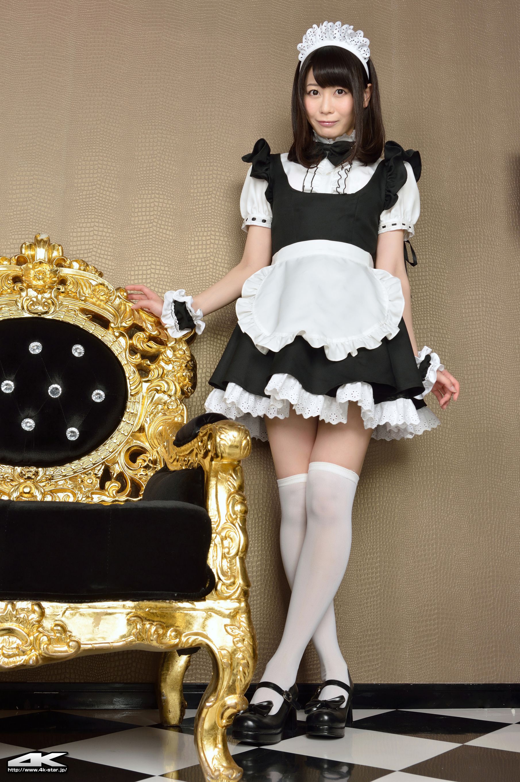 [4K-STAR] NO.00184 桜のどか Maid Costume 白丝女仆 