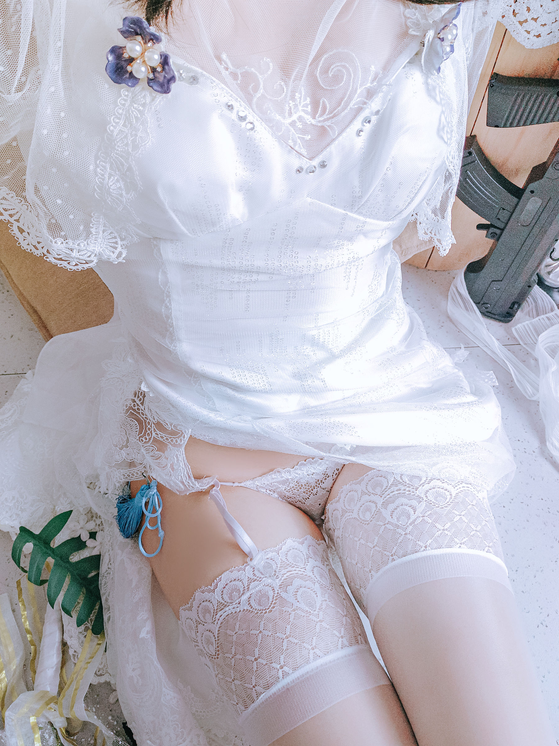 [福利COS] Cosplay日奈娇 - 95式婚纱