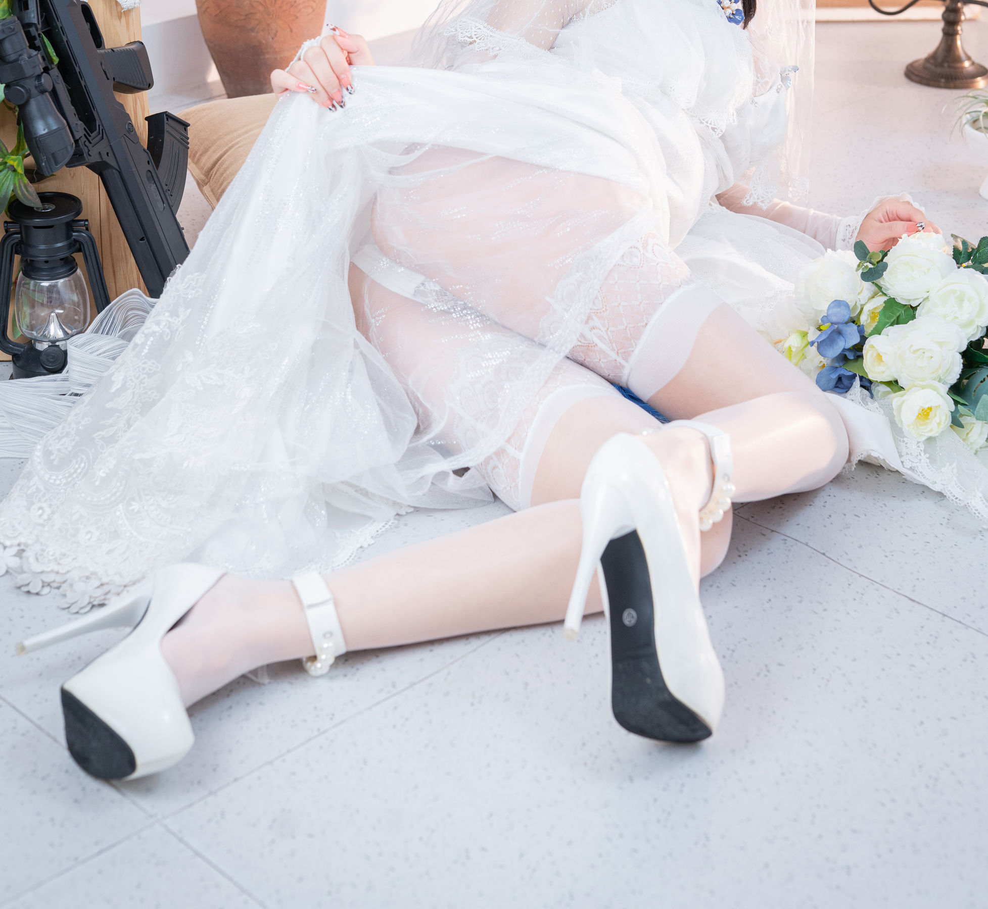 [福利COS] Cosplay日奈娇 - 95式婚纱