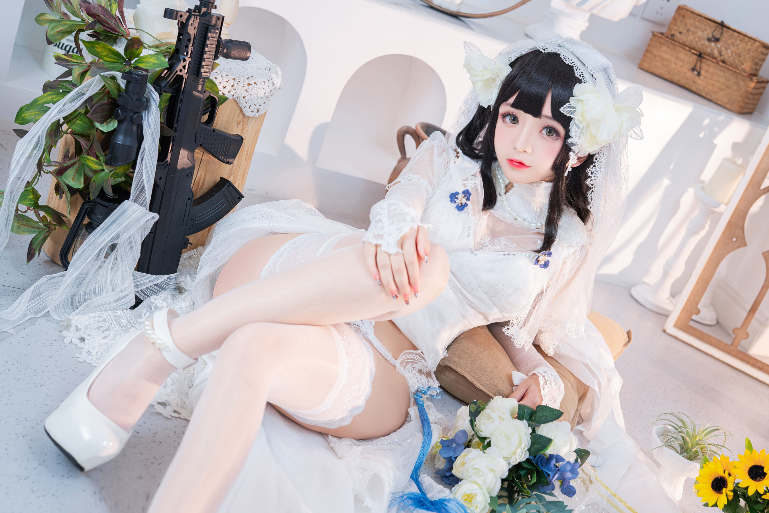 [福利COS] Cosplay日奈娇 - 95式婚纱