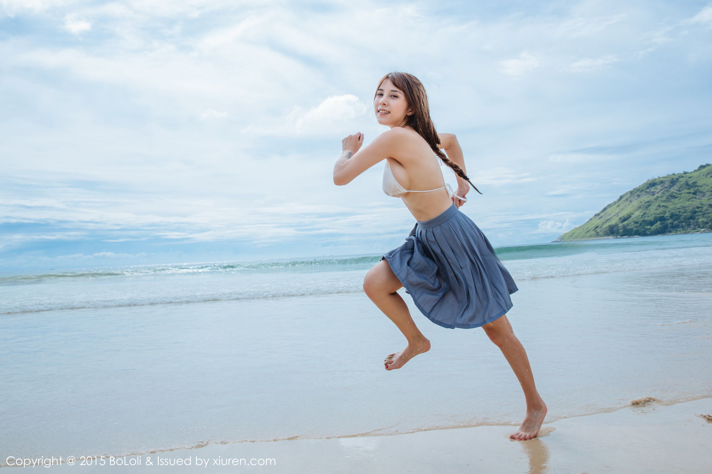 夏美酱《普吉岛旅拍》性感厨娘+海边水手装 [BoLoli波萝社] Vol.077 写真集