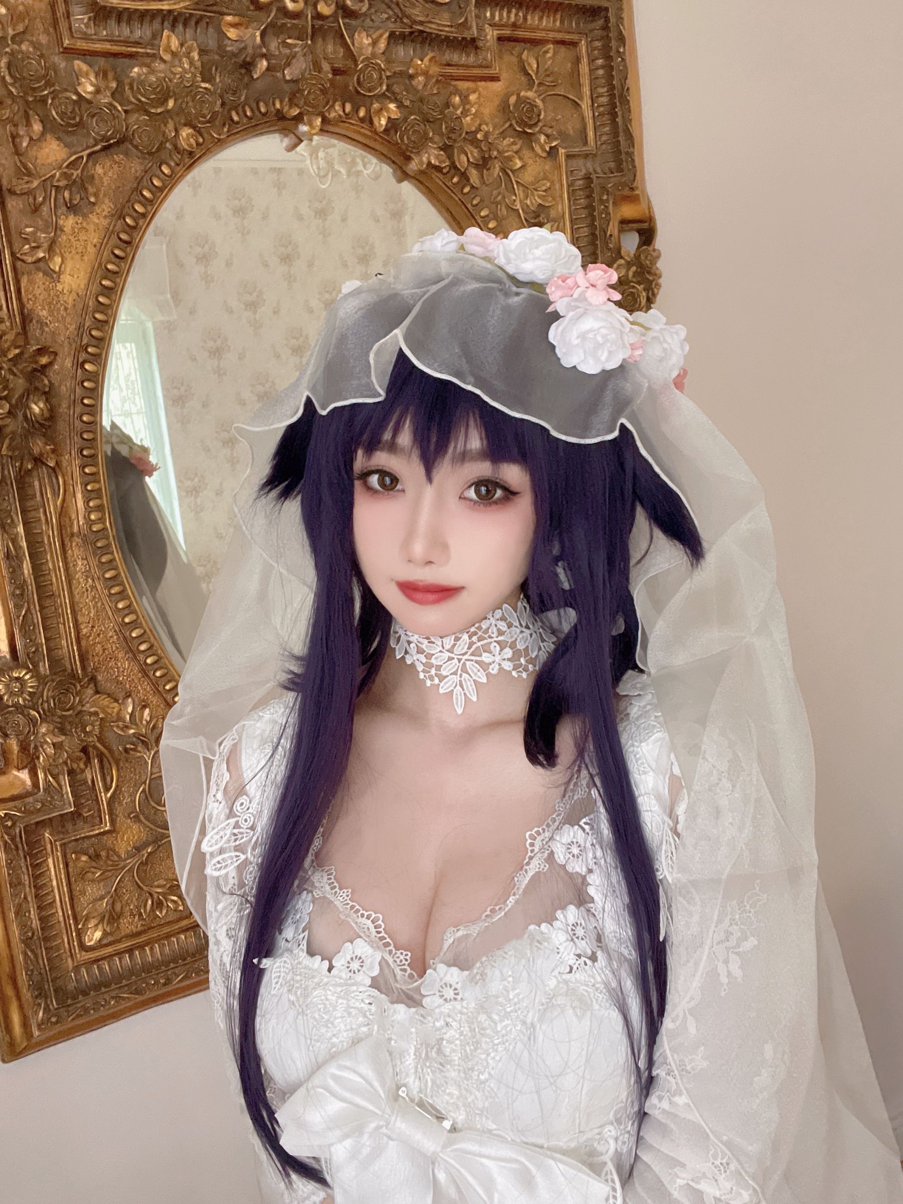 [福利COS] 白嫩美少女鬼畜瑶 - 婚纱