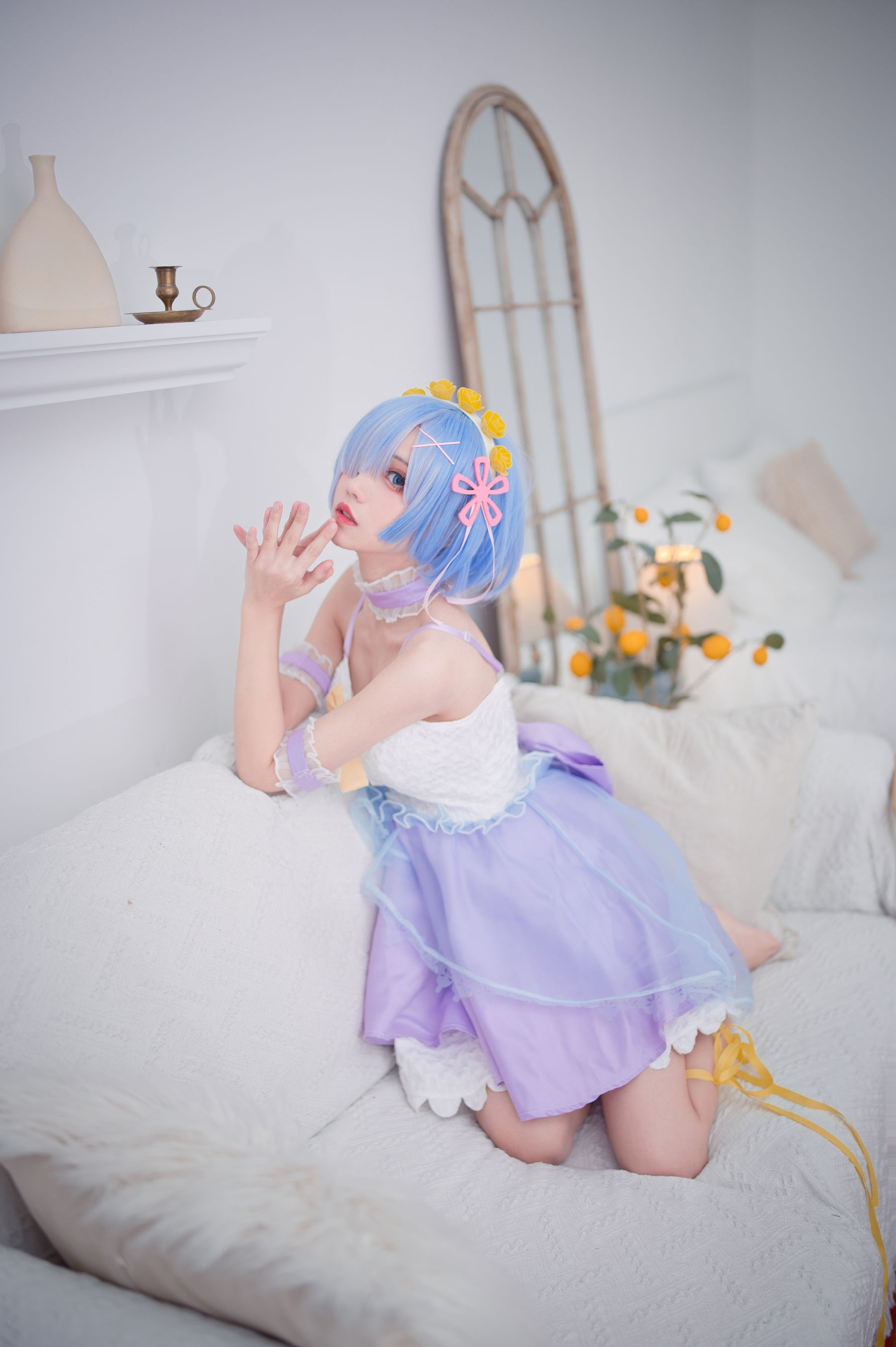 [福利COS] 花柒Hana - 天使蕾姆