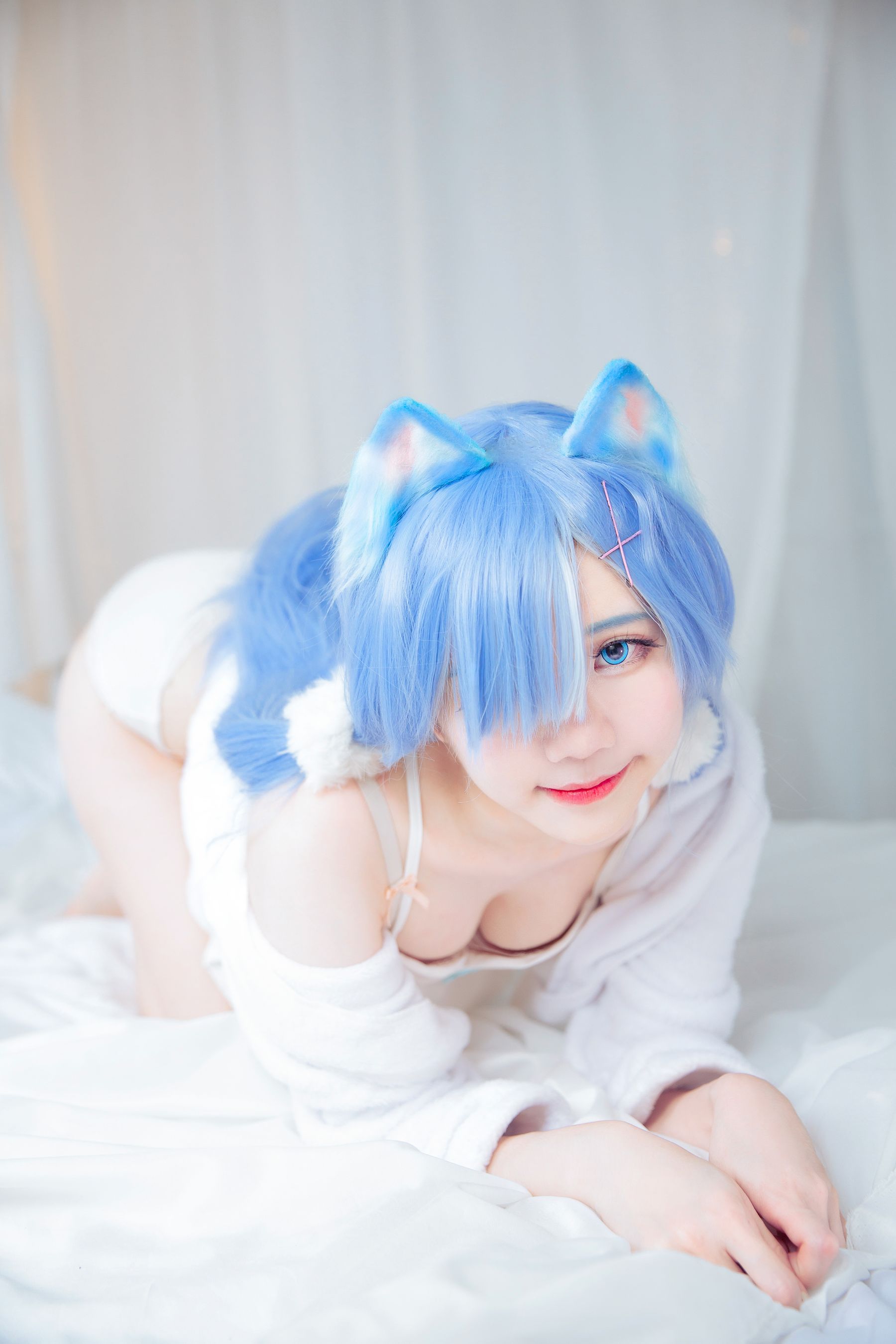 [网红COS] Sally Dorasnow - Rem White Kitty