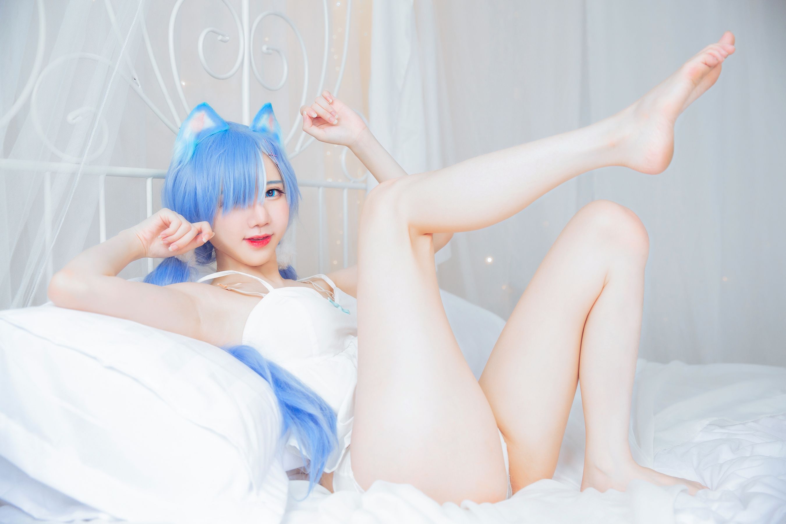 [网红COS] Sally Dorasnow - Rem White Kitty